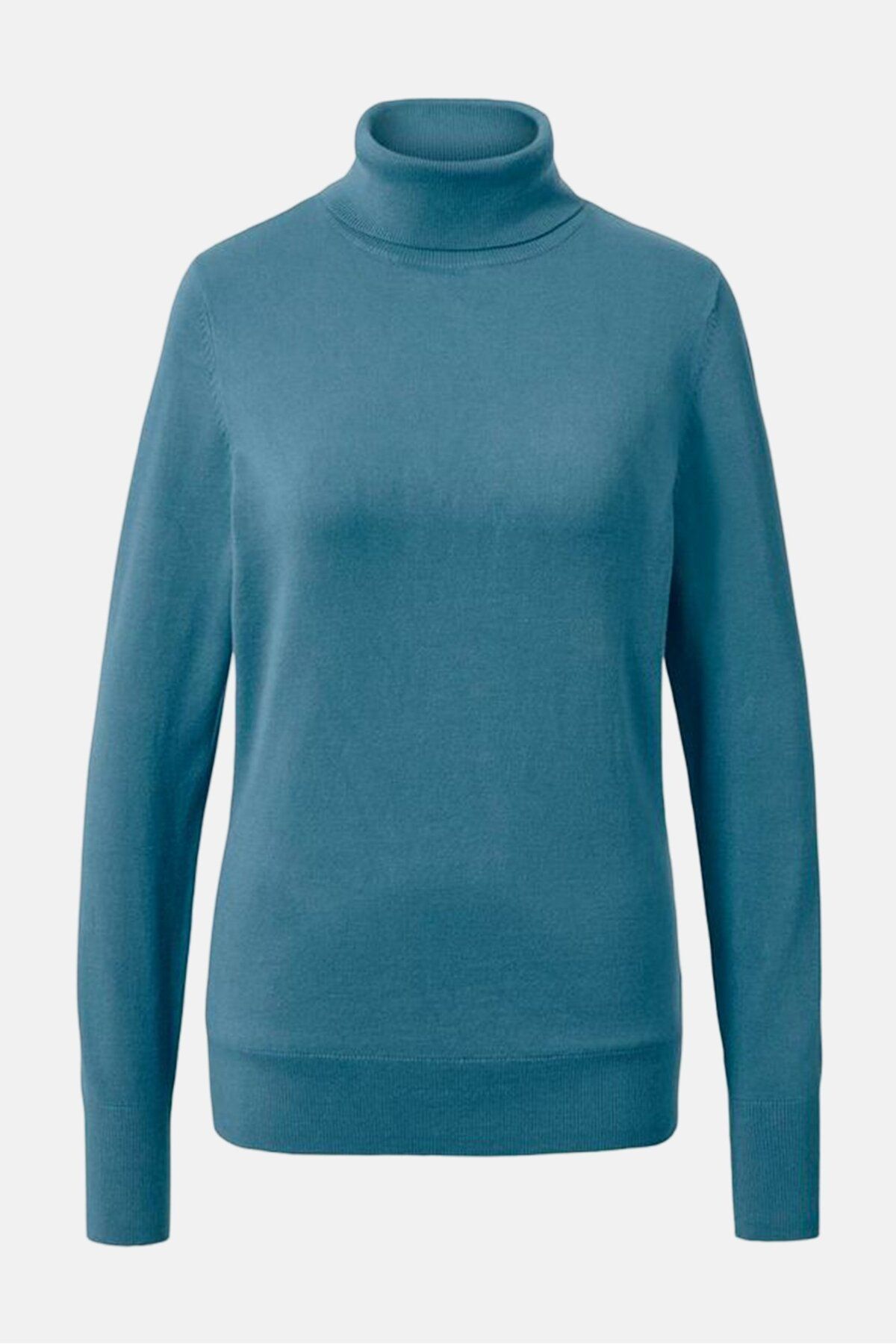 Tchibo-Women Turtle Neck Knitted Sweater, Slate Blue 2