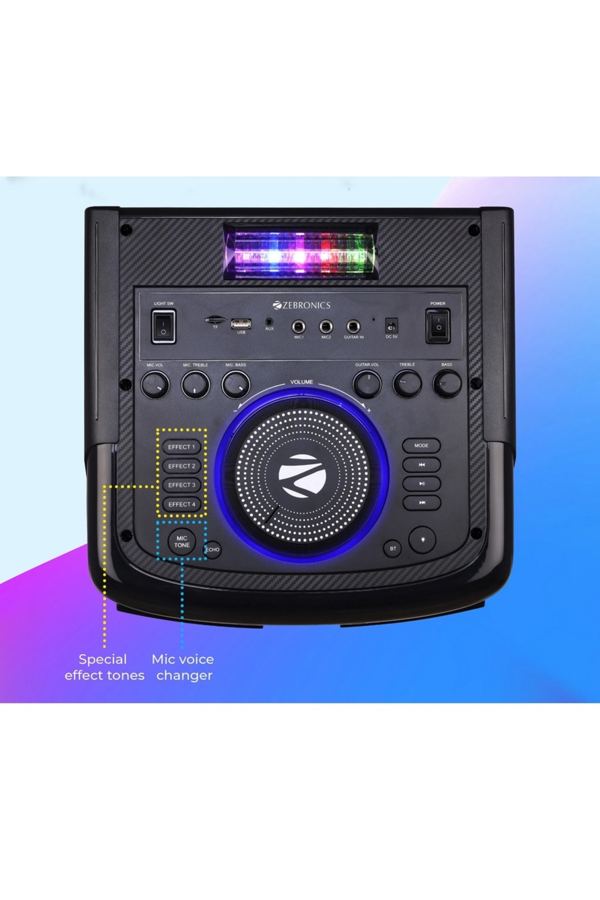 マイクロボックスBluetooth Wireless Speaker SIGHTZER BÜYÜK BOY KABLOSUZ HOPARLÖR 200W ÇİFT KABLOSUZ MİKROFONLU