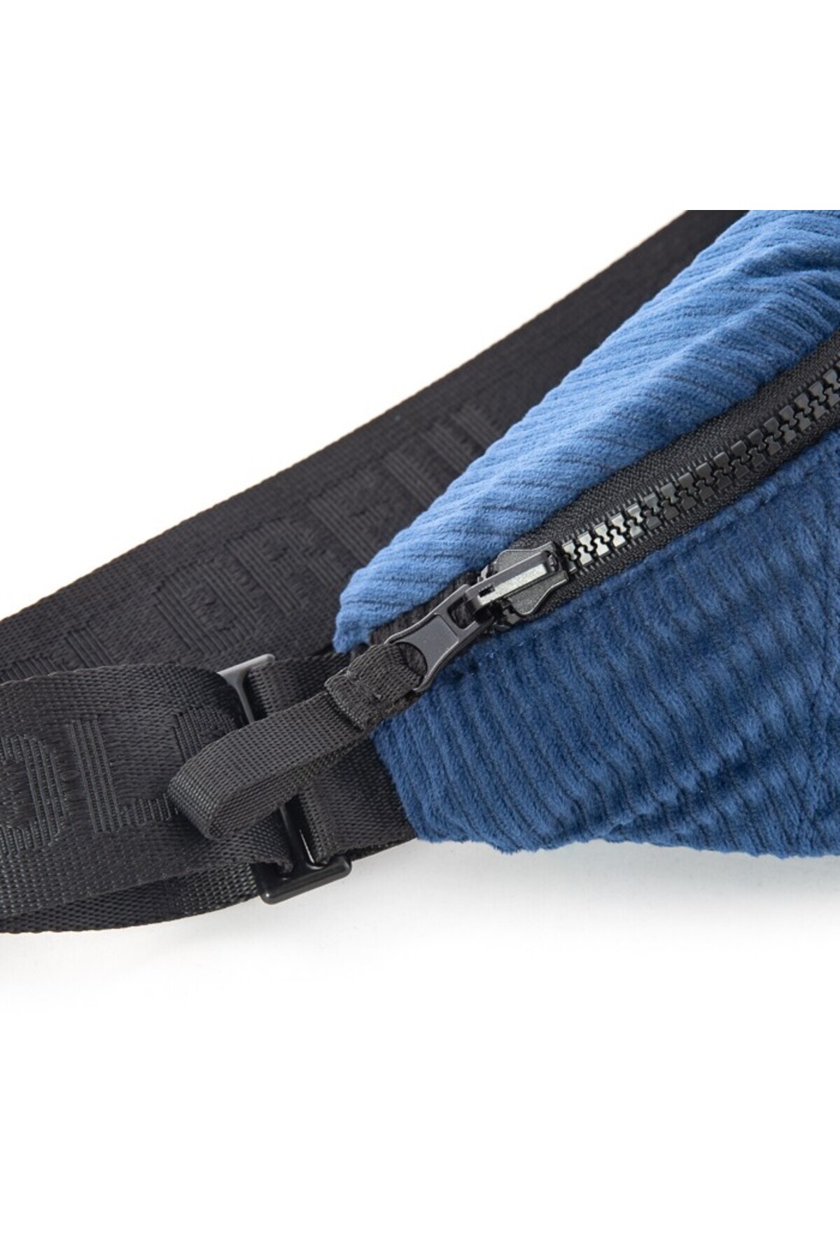 Colorful  Stello Çift Taraflı Bel Omuz Çantası Kadife-Lacivert - Görsel 9