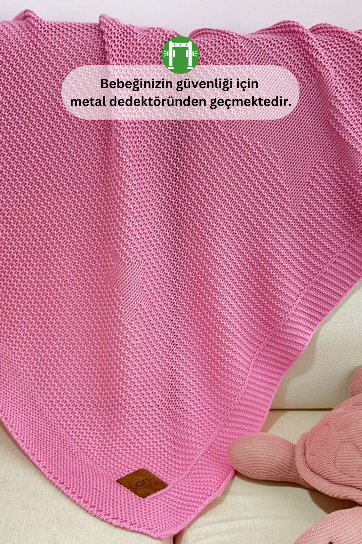 LITTLE DEDI Starlink Örme Bebek Kundak Battaniyesi, Oeko-tex Sertifikalı Çocuk Pikesi 80 X 100 Cm fotoğrafı 5 (önizleme)