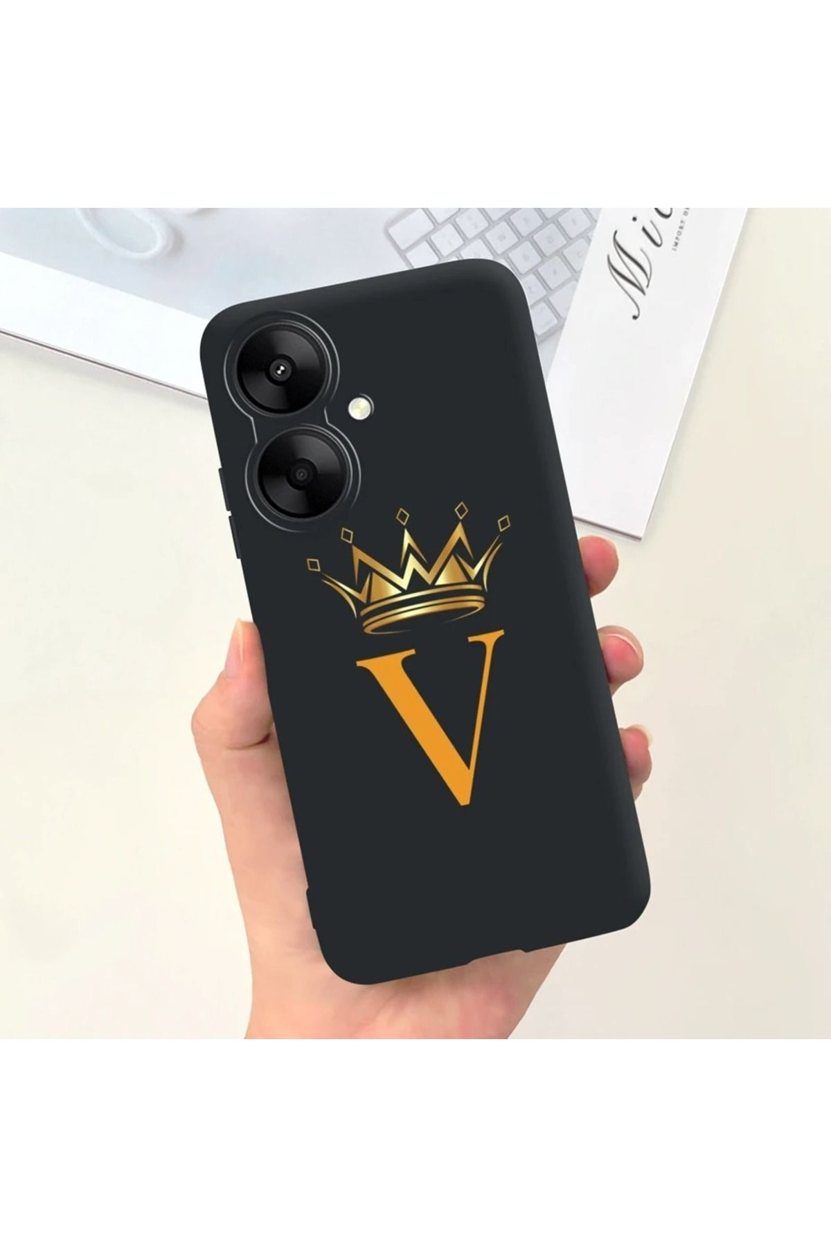 Rotaks Xiaomi Poco M6 Uyumlu Kılıf Silikon Esnek İsme Özel Baskılı Harf