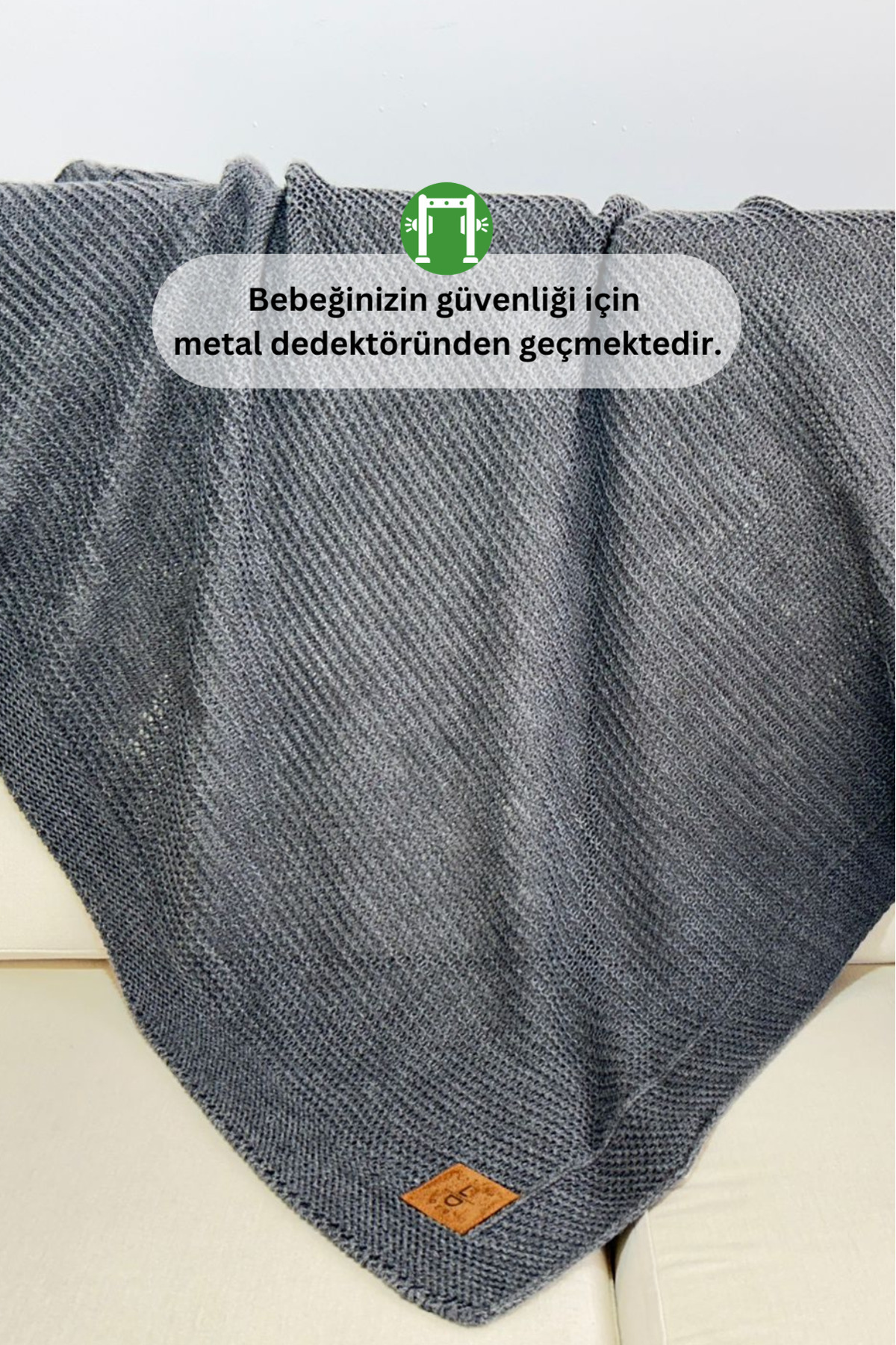 LITTLE DEDI Starlink Örme Bebek Kundak Battaniyesi, Oeko-tex Sertifikalı Çocuk Pikesi 80 X 100 Cm fotoğrafı 5 (önizleme)