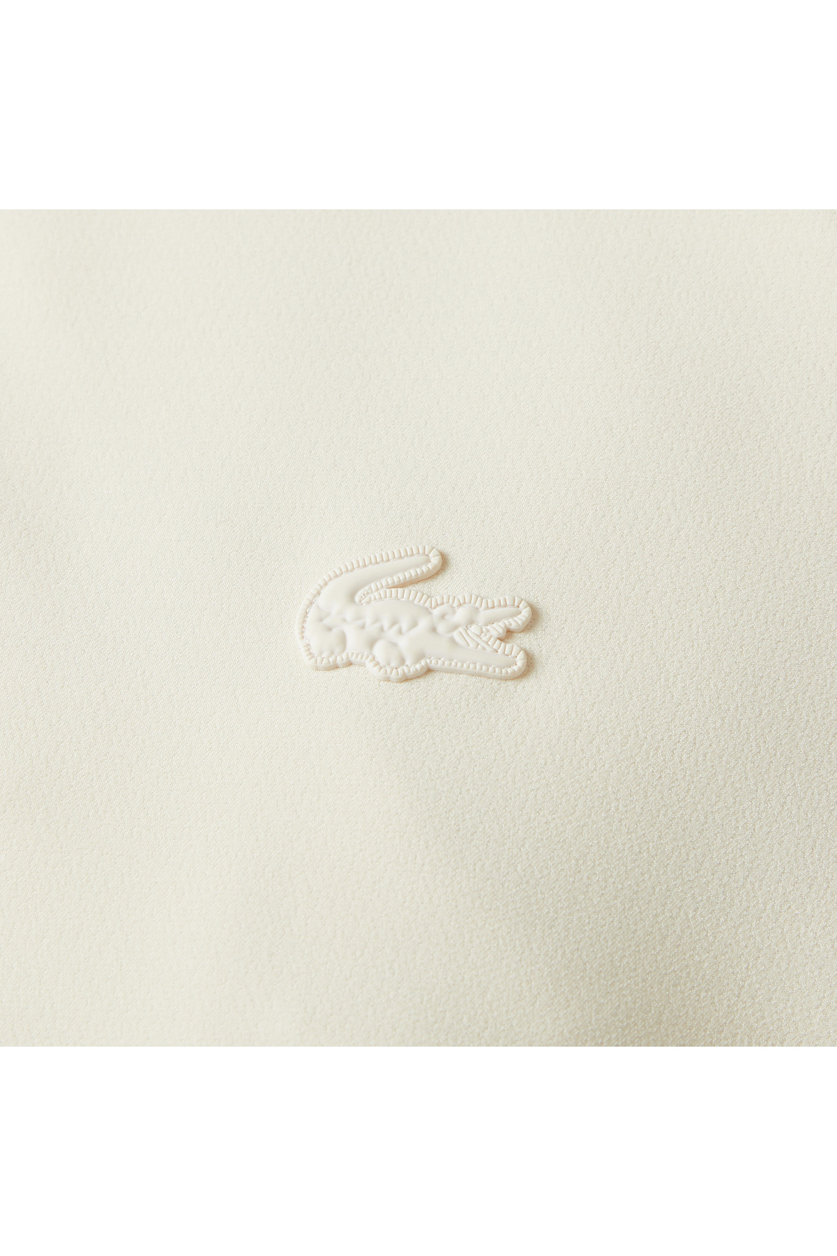 Lacoste Kadın Relaxed Fit Kapüşonlu Krem Yağmurluk görsel 6