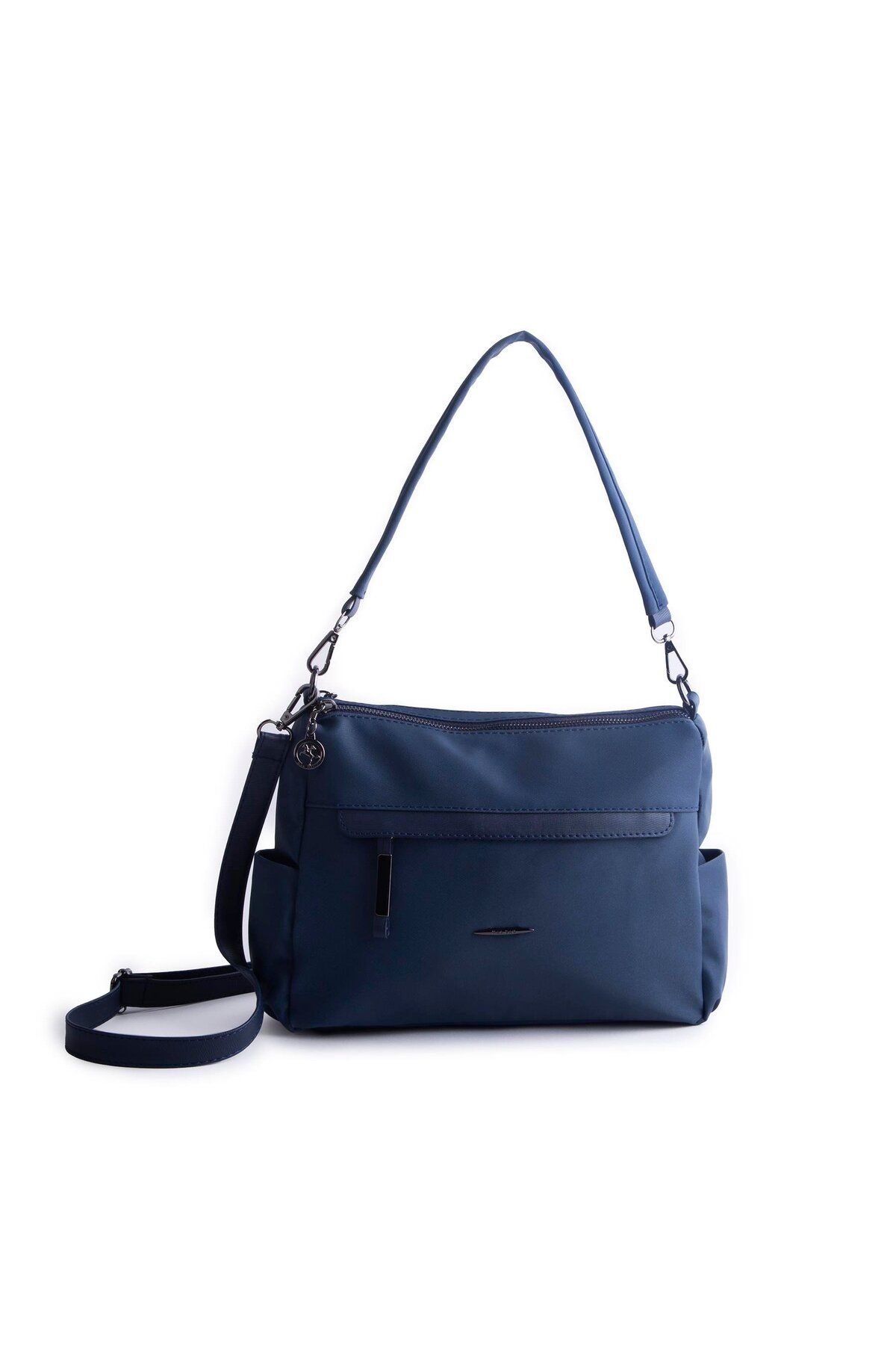 Nas Bag-Geantă de umăr și crossbody Buzzy cu curea dublă bleumarin - moale și ușoară, cu mai multe compartimente (30x24) 2