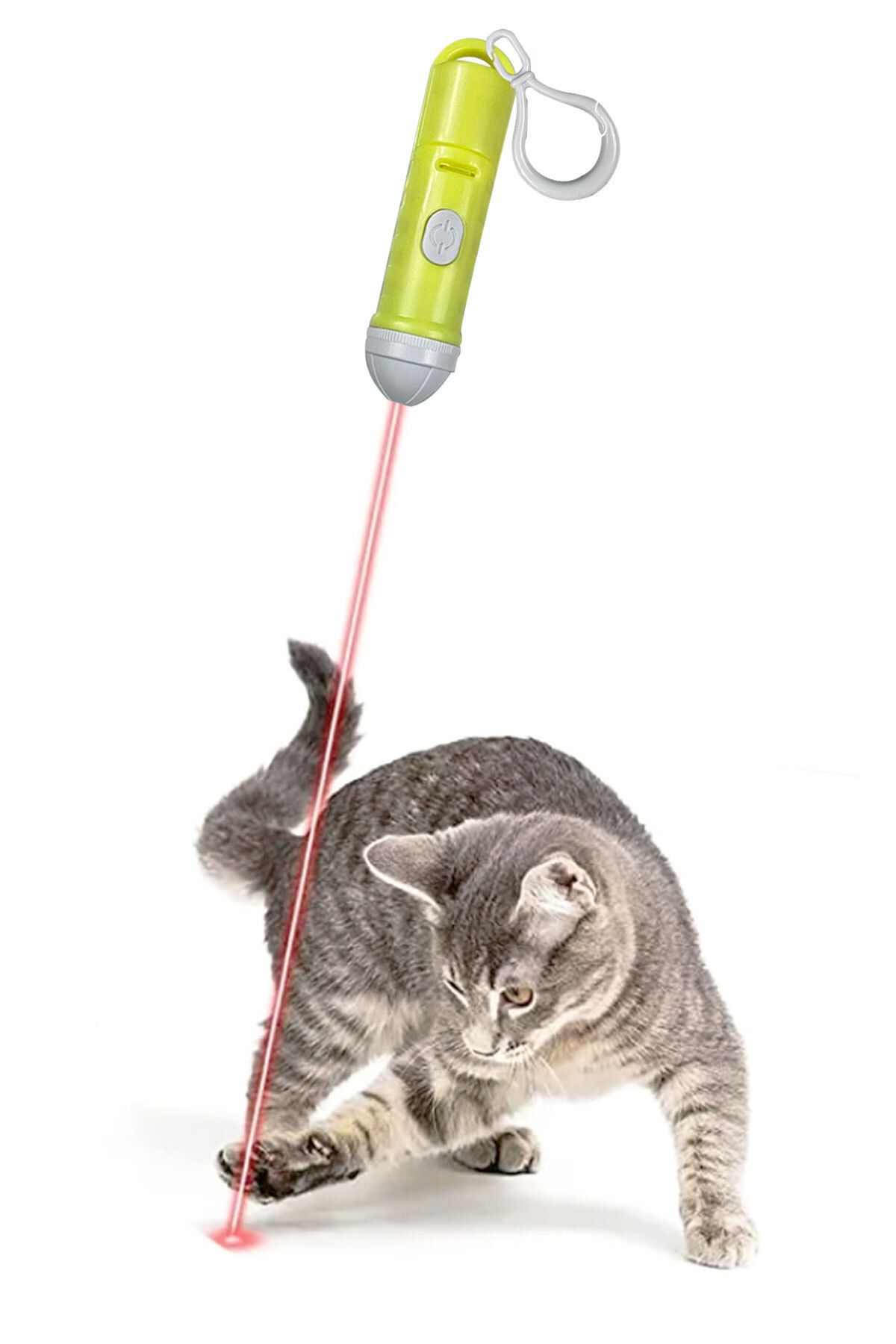 teknotrust Kedi Oyuncağı Lazer Sarı Renk Kendinden Pilli Anahtarlık