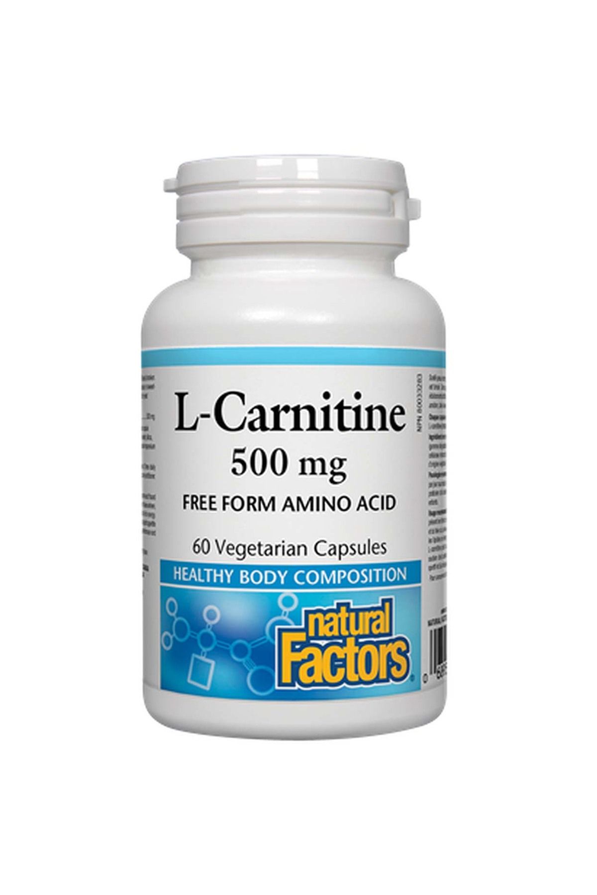 Natural Factors-L-Carnitine, 500 mg, 60 Veggie Capsules 1