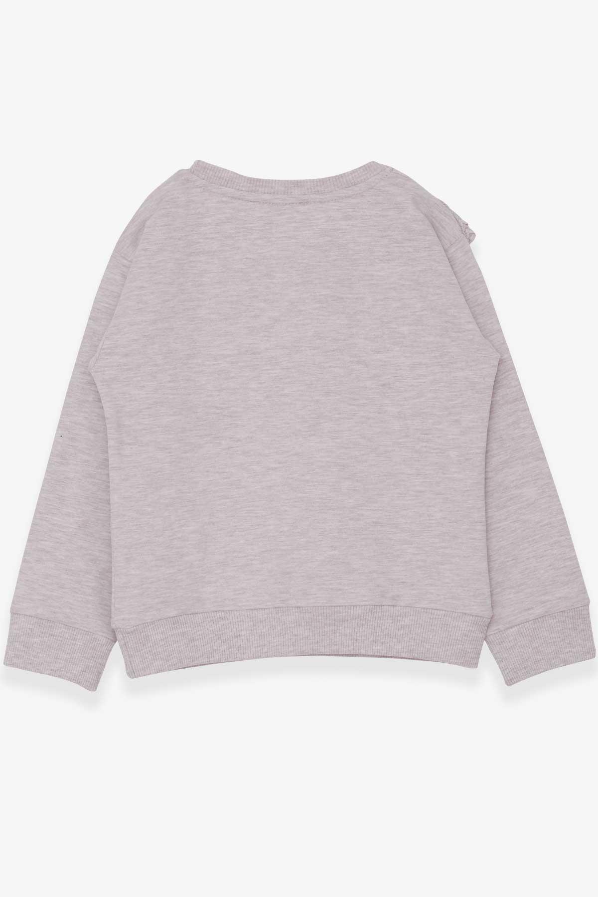 Breeze Kız Çocuk Sweatshirt Güpürlü 4-9 Yaş, Bej Melanj fotoğrafı 2 (önizleme)
