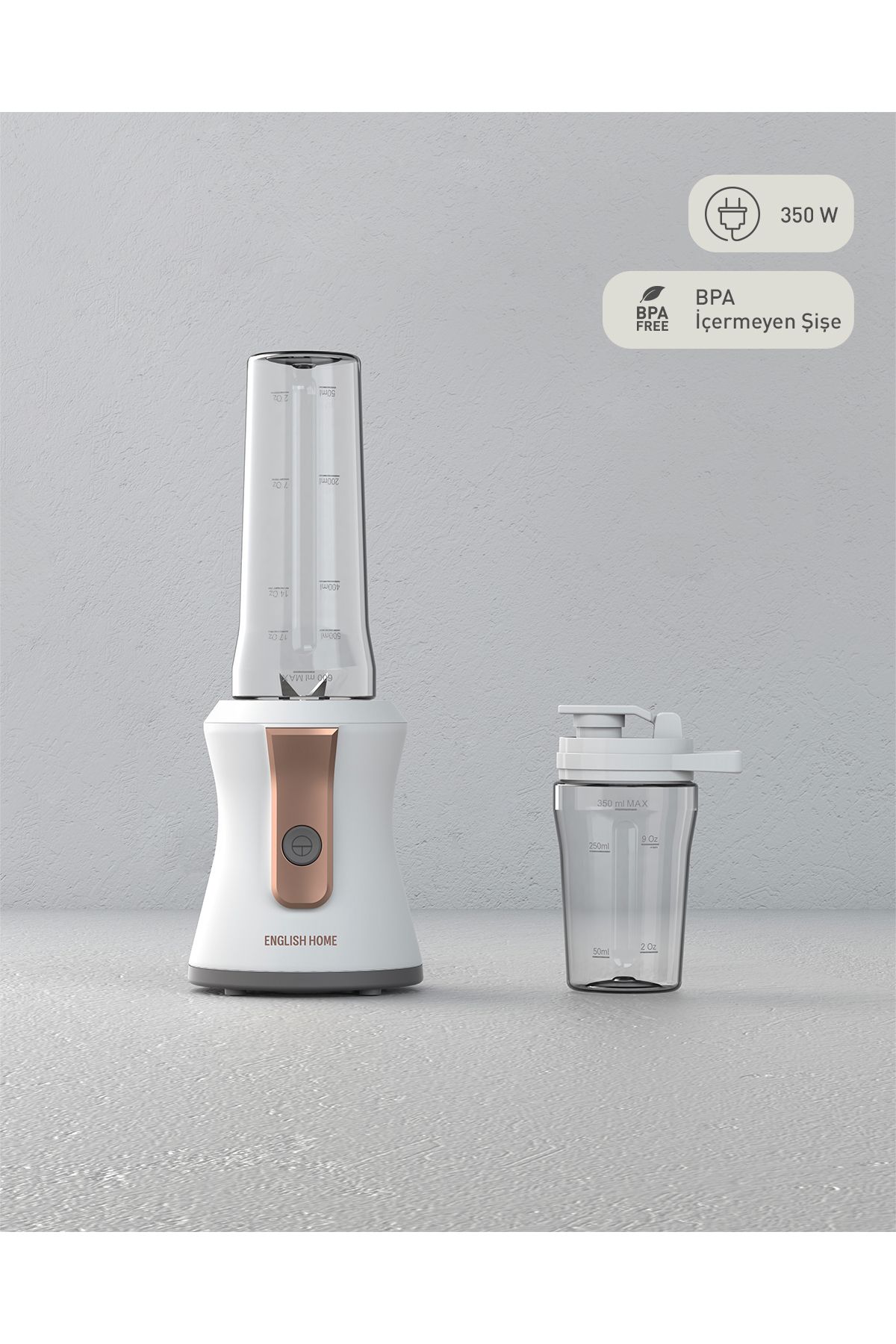 English Home Kbl 3001 Shake Away Kişisel Blender Beyaz-bakır