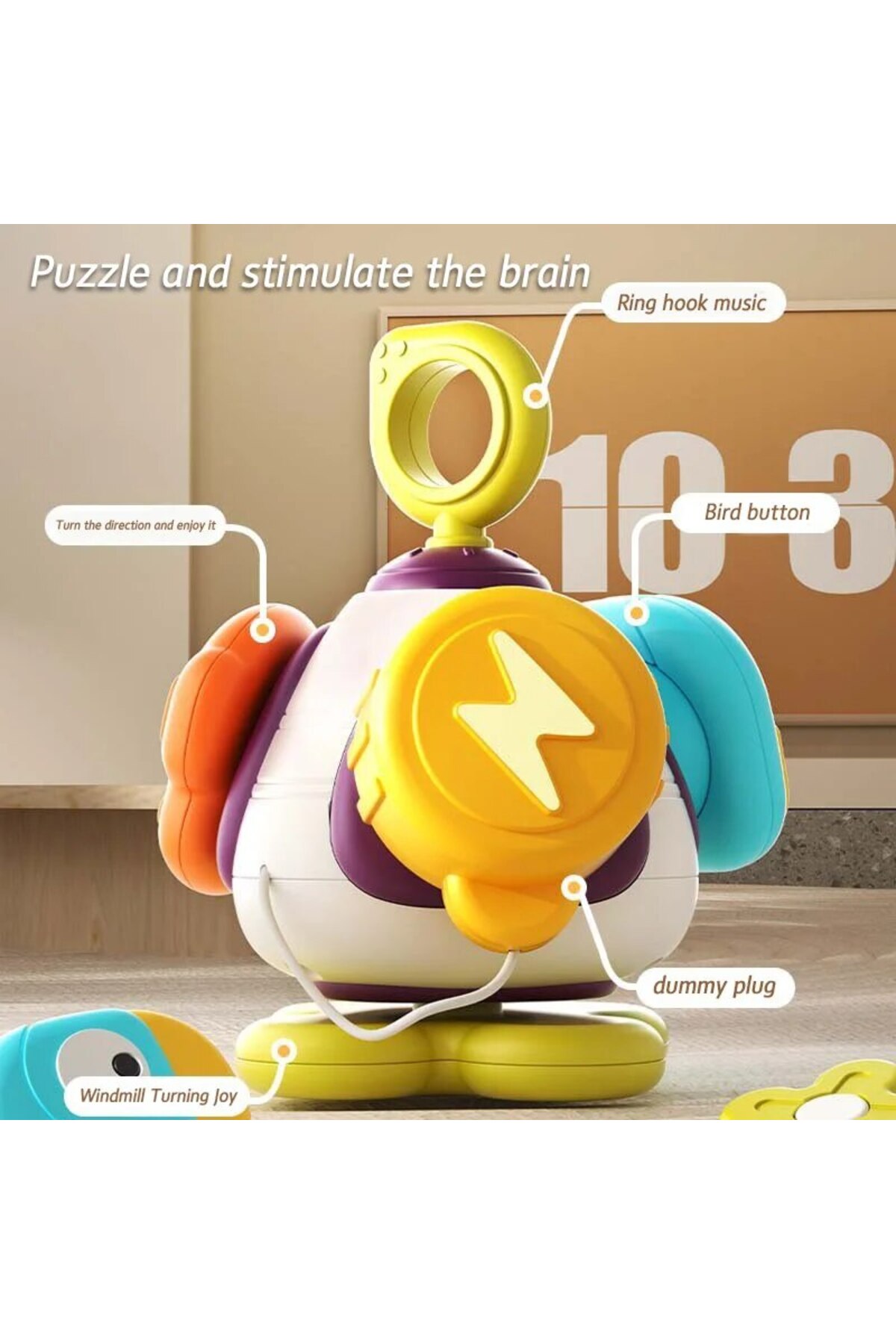 Şirin Montessori Aktif Puzzle Blok - Duyusal Pentagonal fotoğrafı 6 (önizleme)