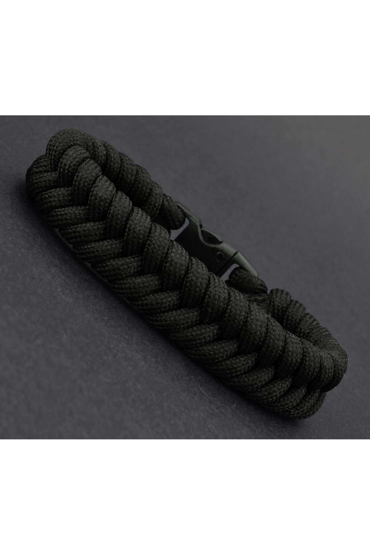 Apptakı Siyah Yılan Paracord Bileklik - Par0054