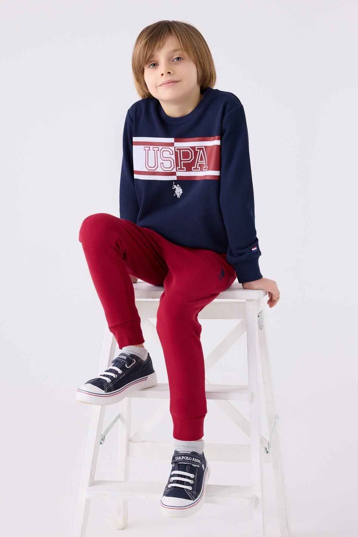 U.S. Polo Assn. Erkek Çocuk 3 İplik Pijama Takım