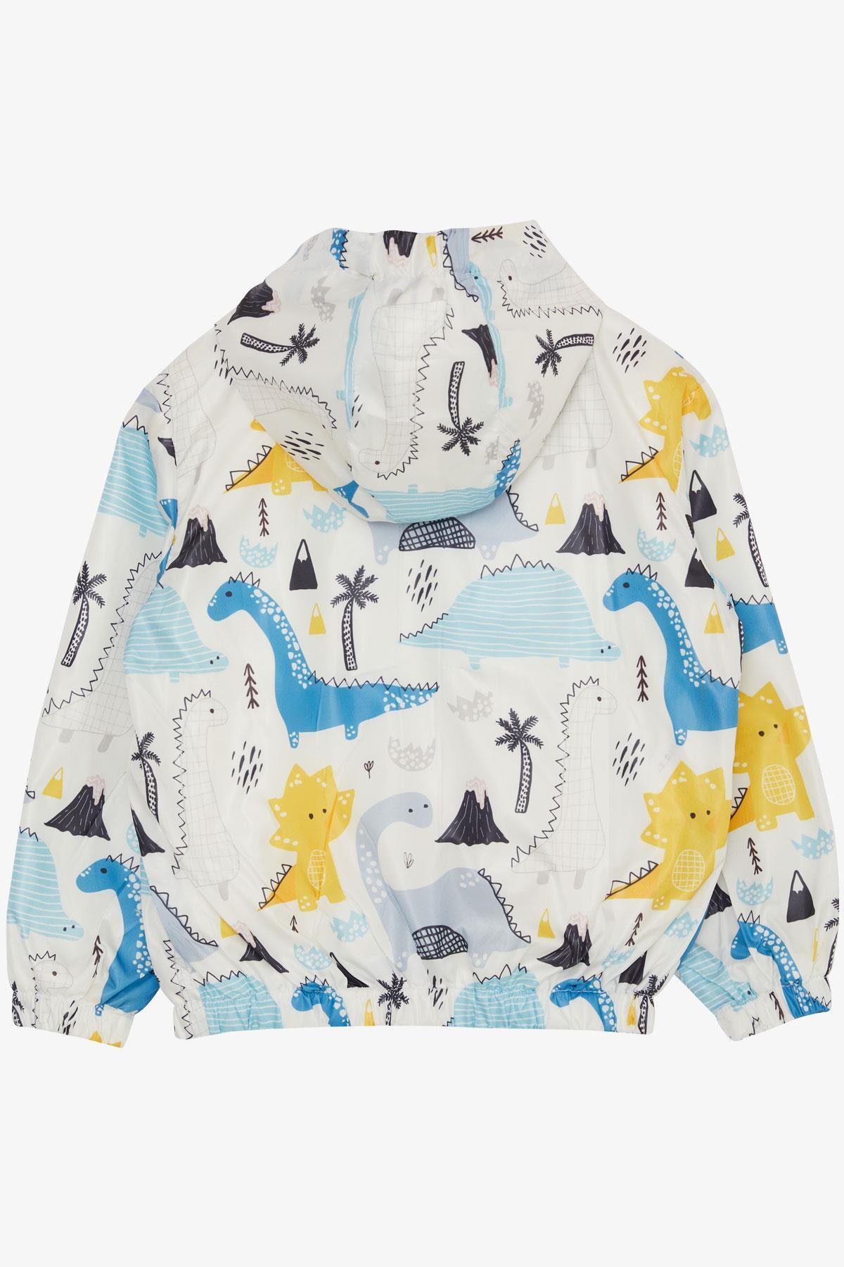 Breeze Erkek Çocuk Yağmurluk Doğa Temalı Dinozor Desenli 1-6 Yaş, Beyaz fotoğrafı 7 (önizleme)