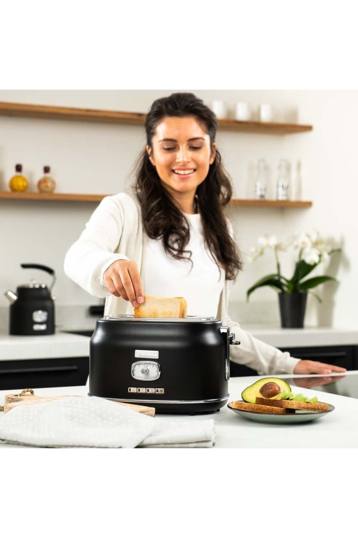Westinghouse-Toaster - Retro Series 2 Slice Toaster Black 7