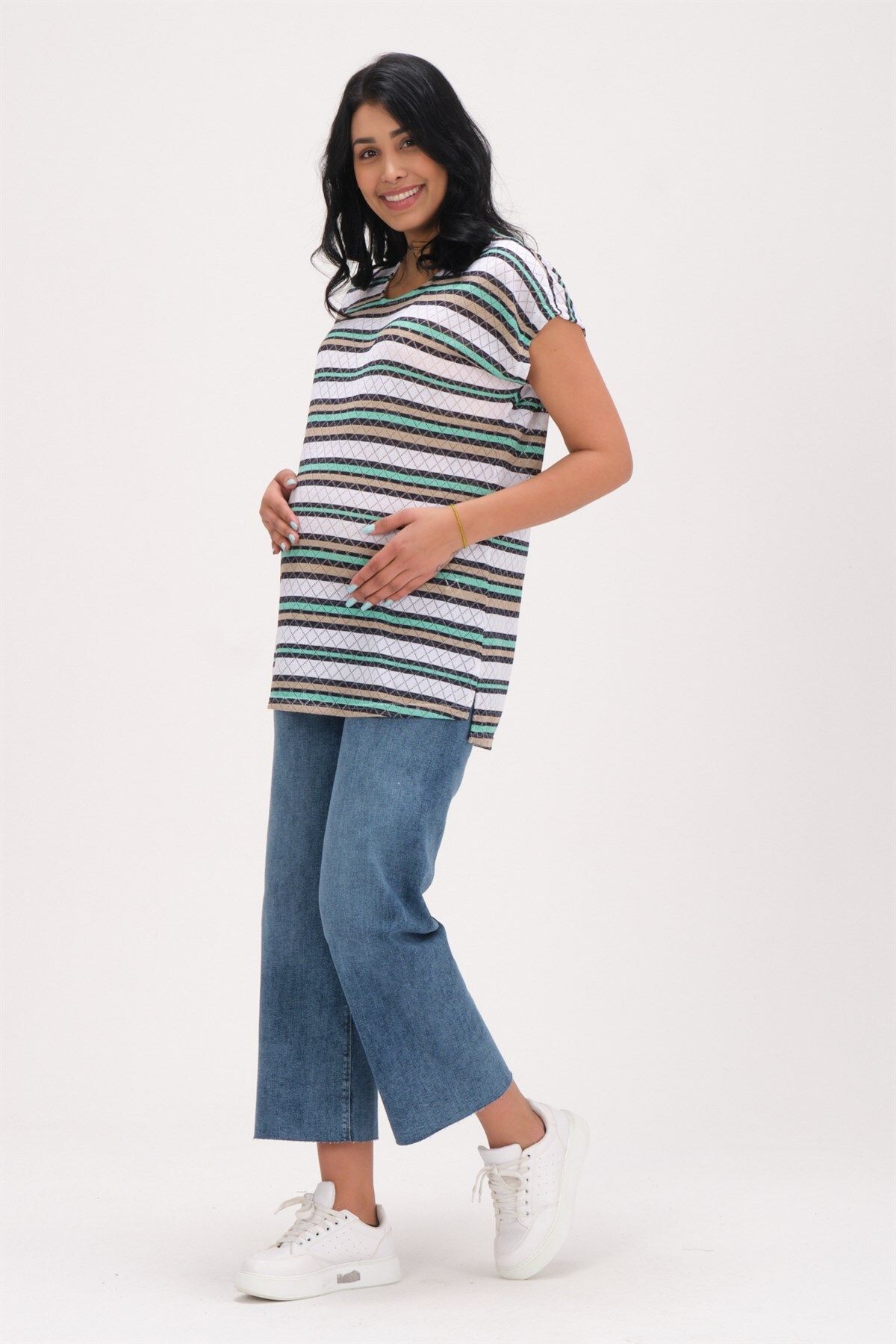 BUSA-Pregnant Oversize T-shirt Navy Blue 3