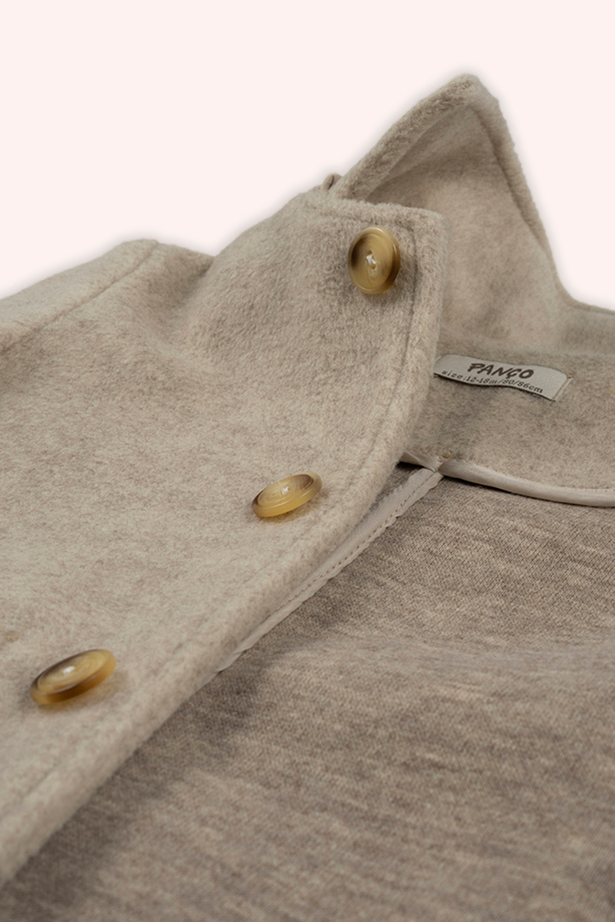 Panço Erkek Bebek Kapüşonlu Bej Kaban fotoğrafı 4 (önizleme)