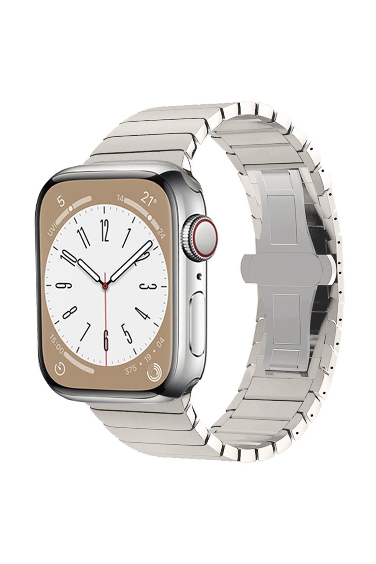NewFace Apple Watch 41mm KR413 Fine Steel Kordon - Yıldız Işığı GLSTD