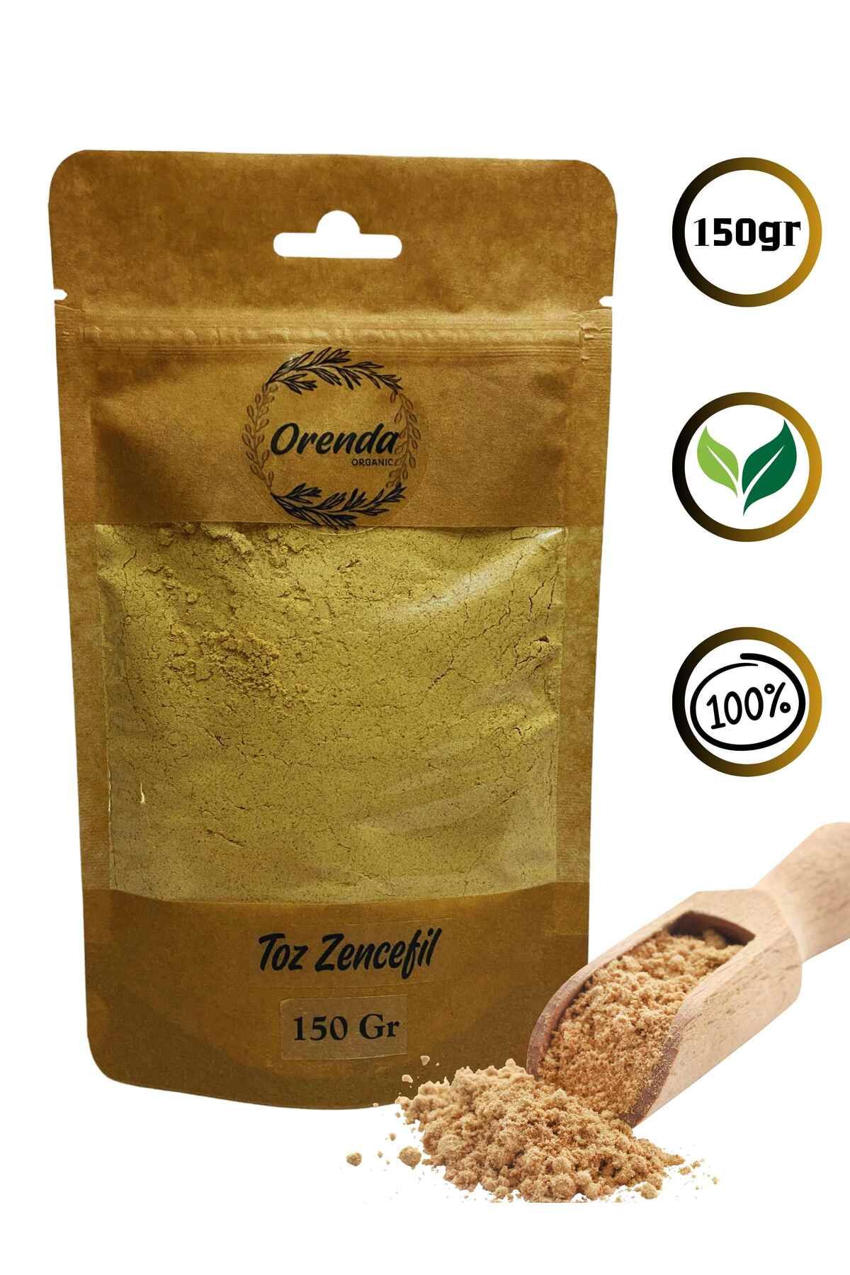 Orenda Zencefil Toz 150gr (Doğal Öğütülmüş, Kökleri Doğal Yöntemler İle kurutulmuştur)