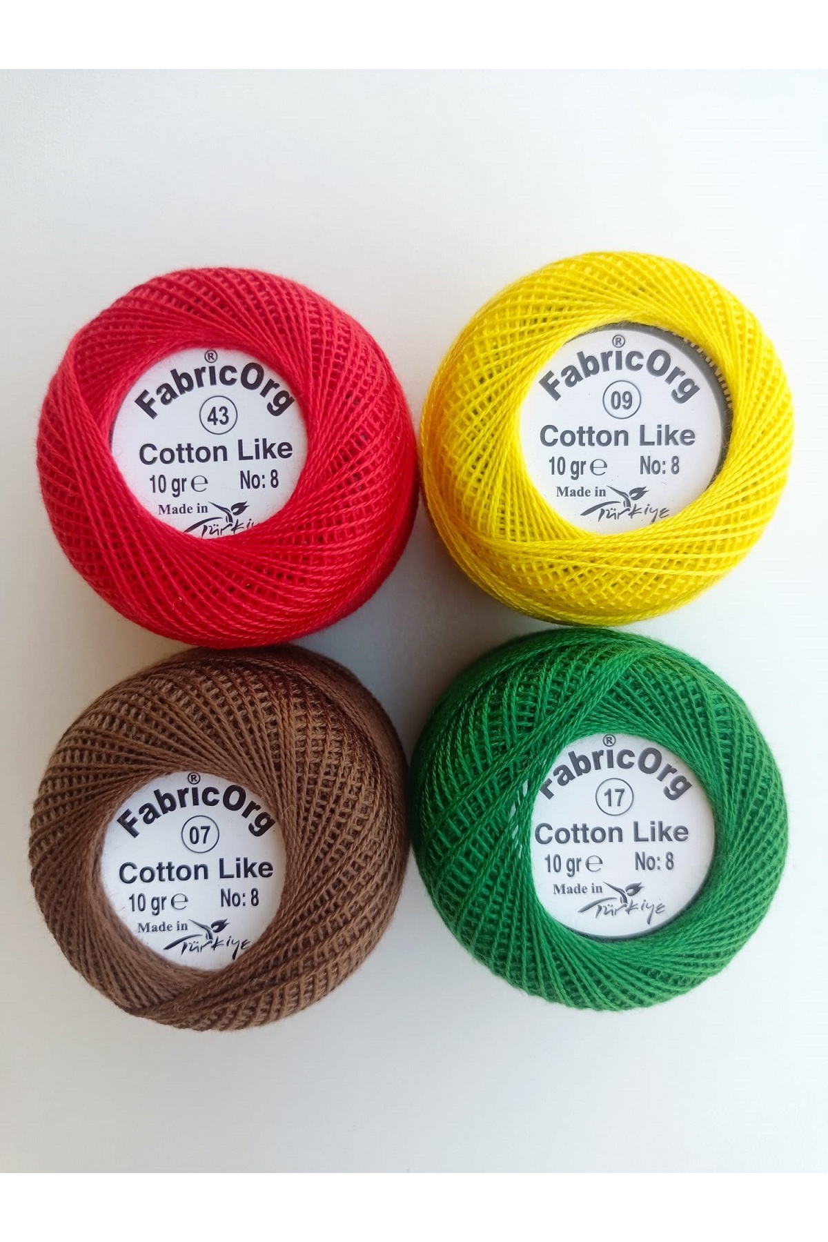 fabricorg Cotton Like Etamin-kanaviçe 4'lü Iplik Seti (10 GR-NO.8)