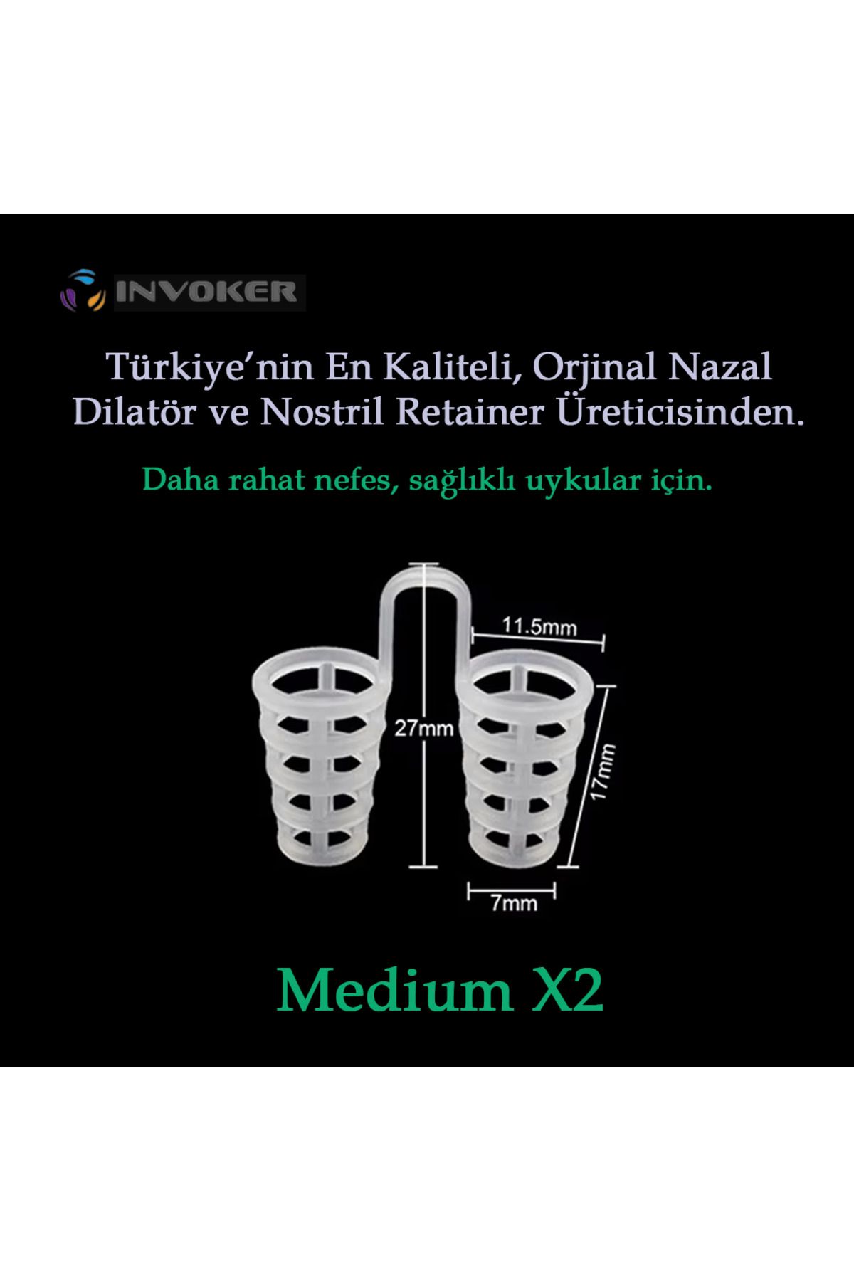 INVOKER Horlama Önleyici Nazal Dilatör Burun İçi Silikon Apne Aparatı Nostril Burun Açıcı Silikon File - MX2