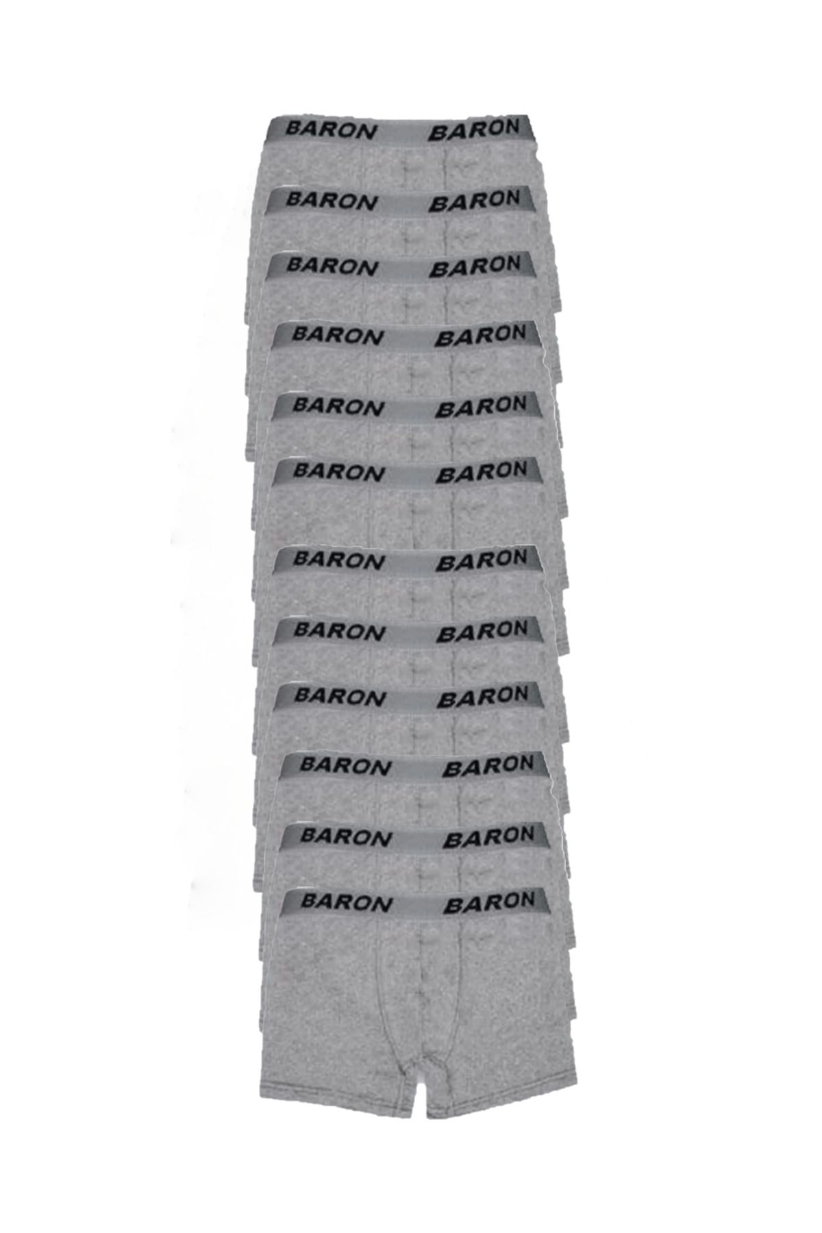 SİERNA 12 Adet Ekonomik Likralı Boxer Short Gri srn-002133