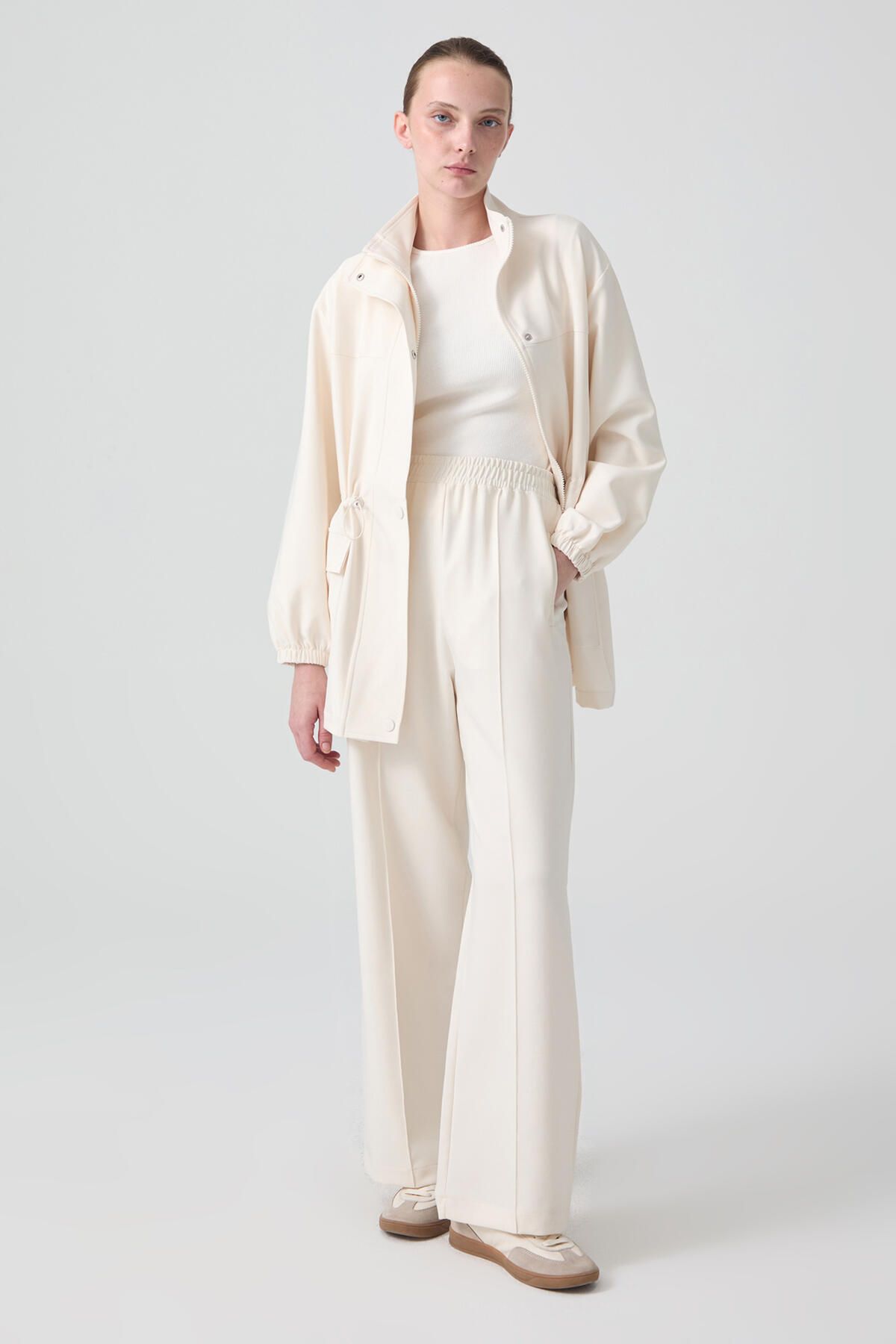 Touché Privé-Style Collar Crepe Jacket 1