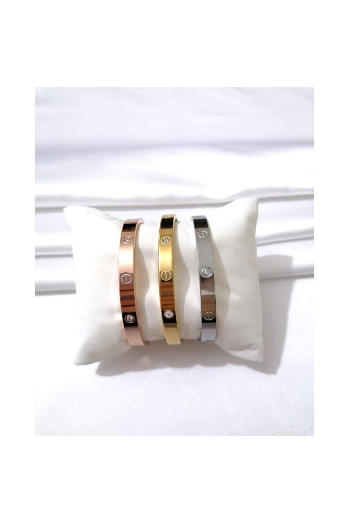 X-Lady Accessories Unisex Kararmaz nomi Kombin Çelik Bileklik