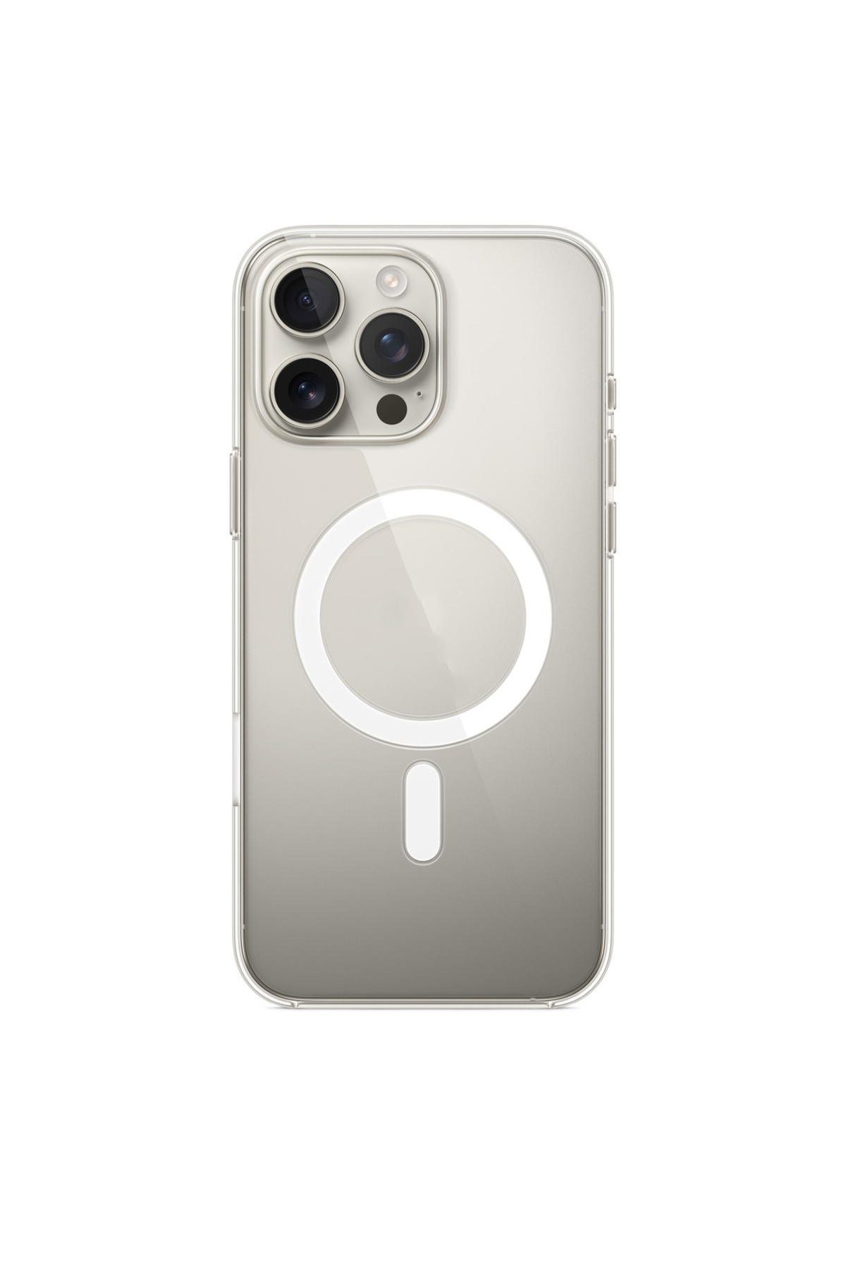 Apple iPhone 16 Pro Max ile Uyumlu Kablosuz Şarj Destekli Şeffaf Silikon Kapak