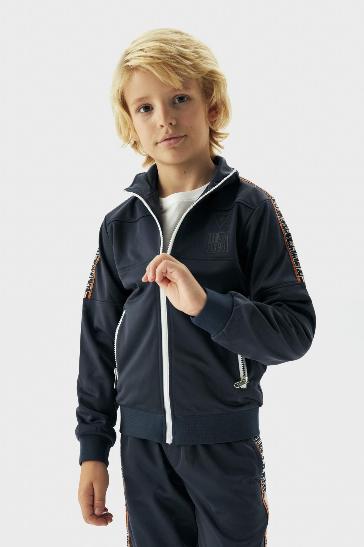 Bikkembergs-Bg Store Boy's Navy Blue Tracksuit 23Fw0Bk1935 2