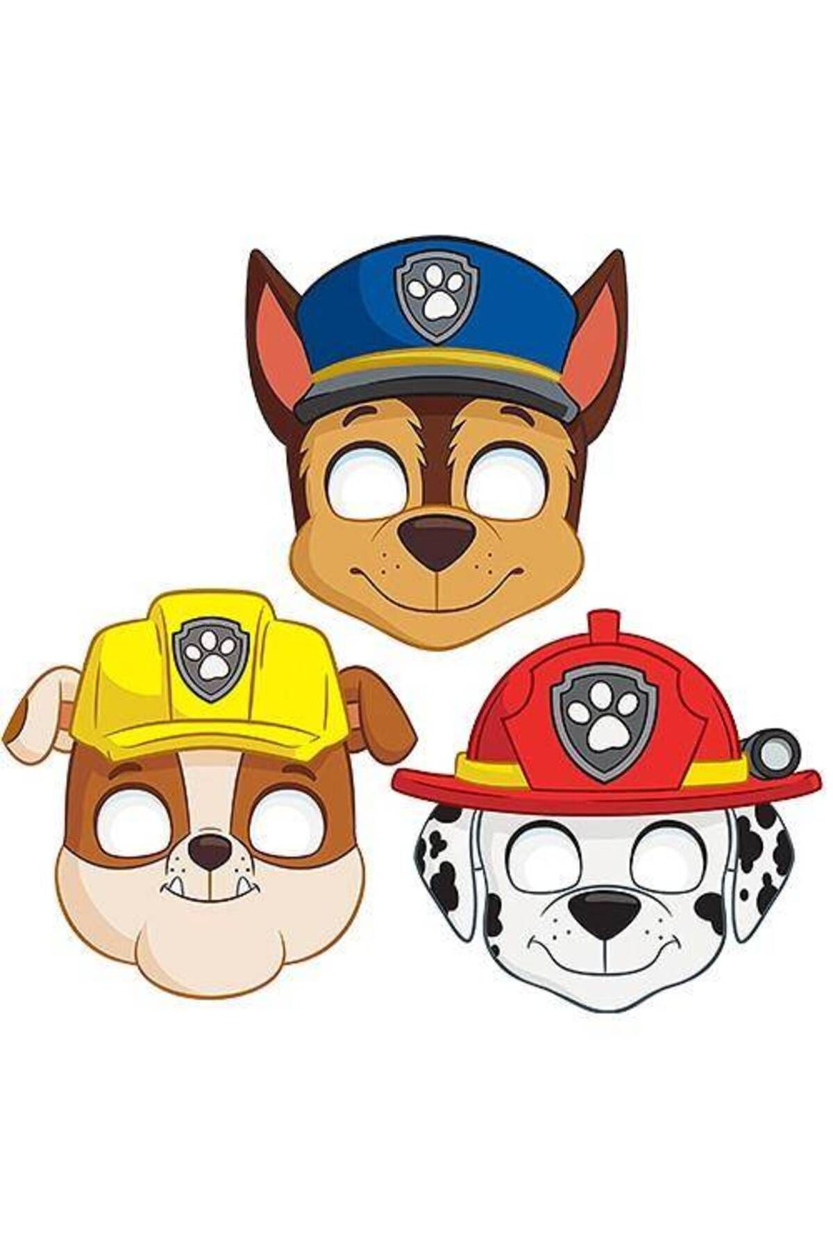 Parti Dükkanım Paw Patrol Kağıt Maske 6 Adet