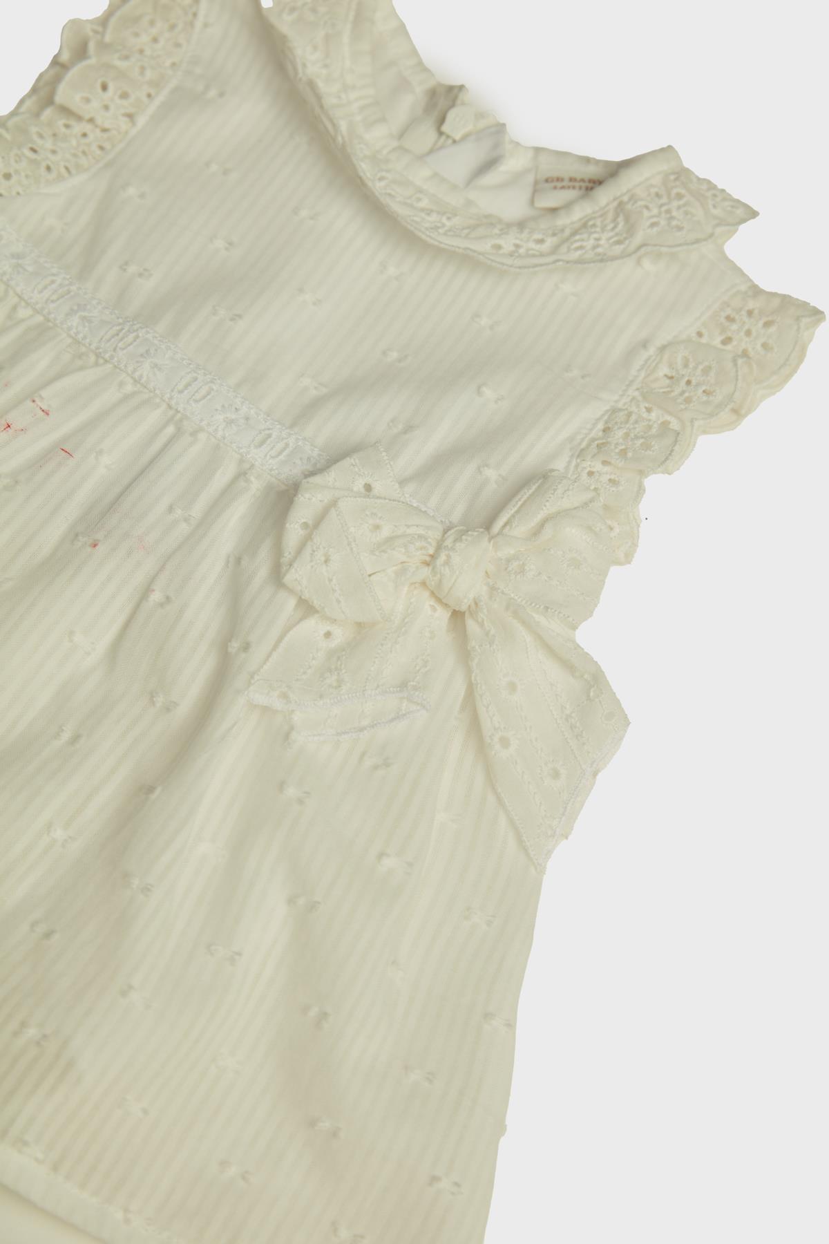 Layette Bg Store Kız Bebek Beyaz Elbise fotoğrafı 3 (önizleme)