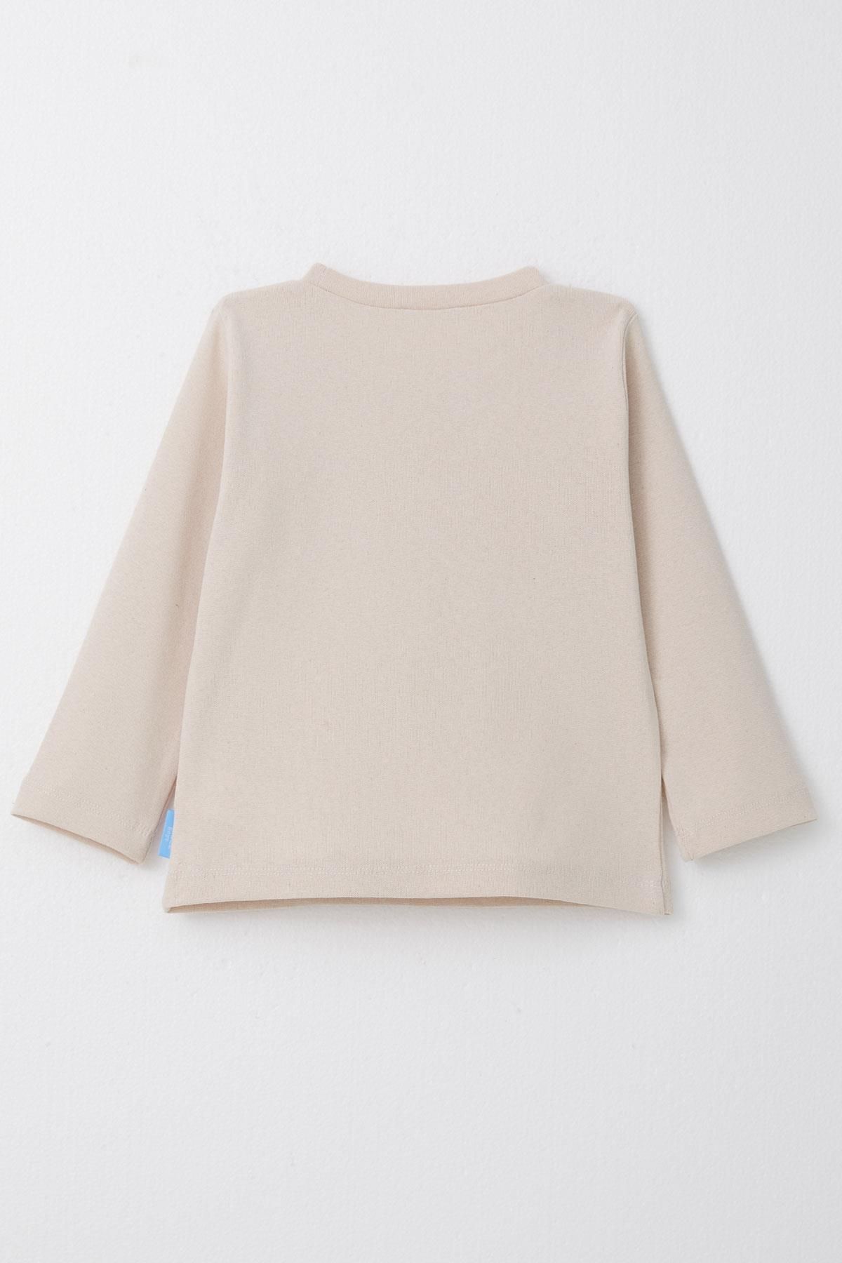 Breeze-1-4 Years Boy Beige Long Sleeve T-Shirt 2