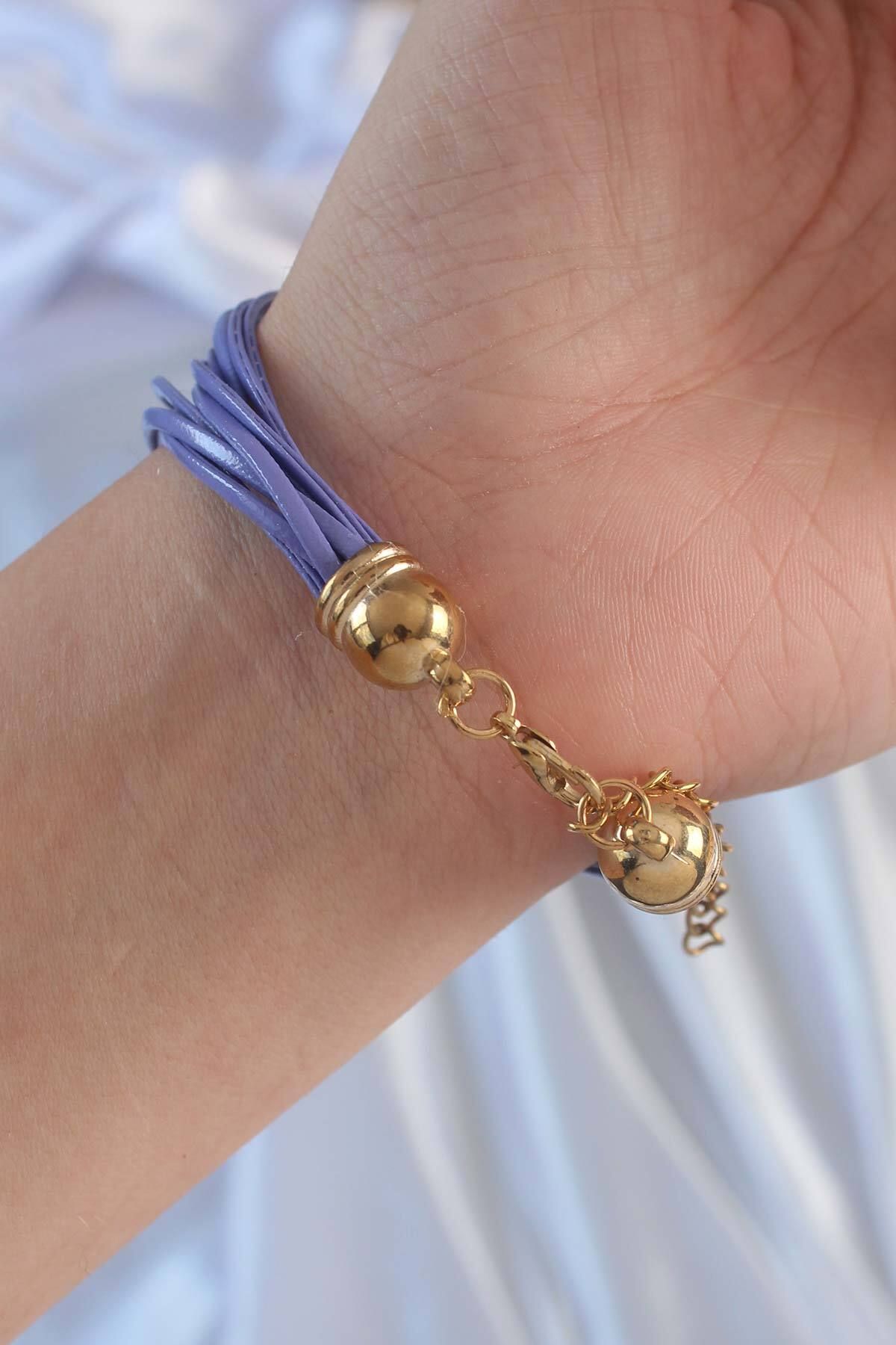 Skygo-Lilac Color Zircon Stone String Multiple Bracelet - Tj-Bb6356 2
