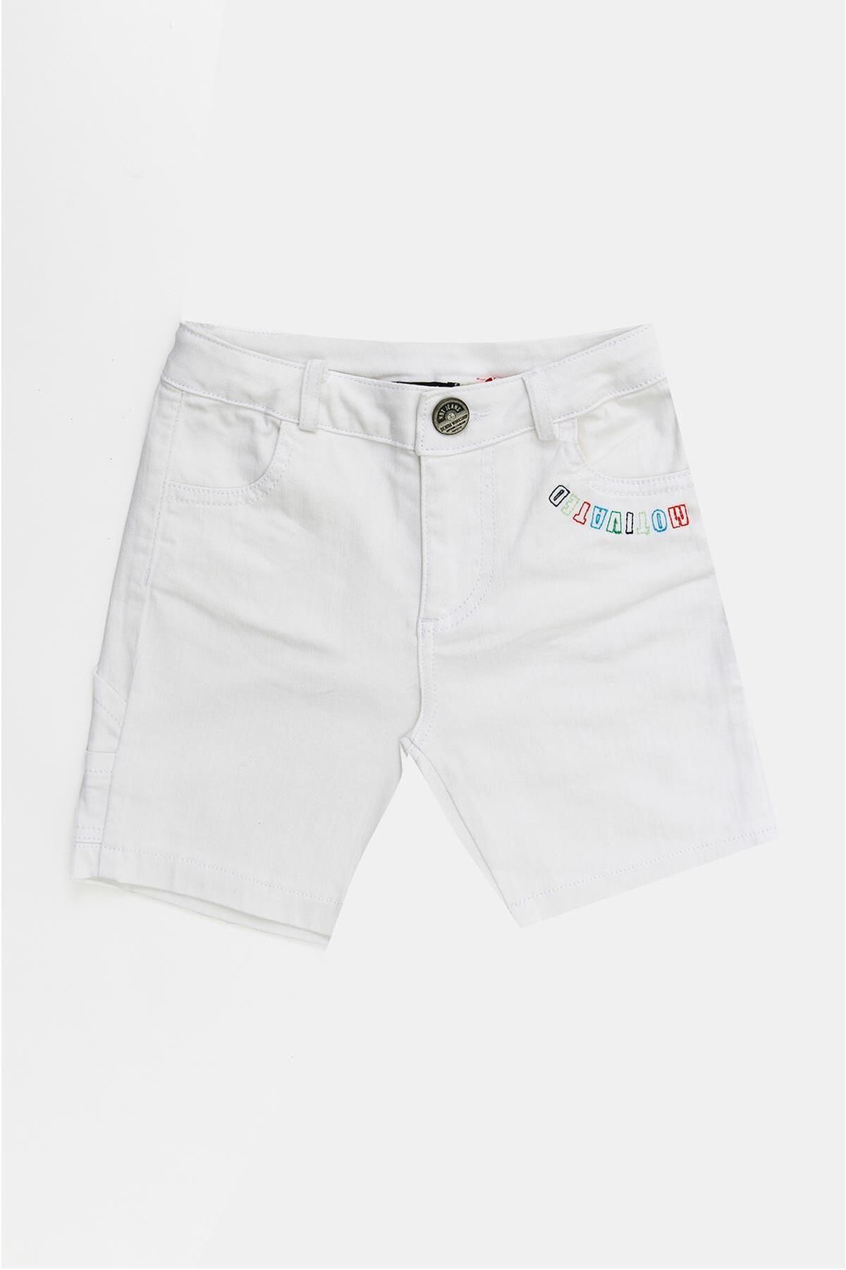 Nebbati-Bg Store Boy's White Shorts 23Ss1Nb3156 5