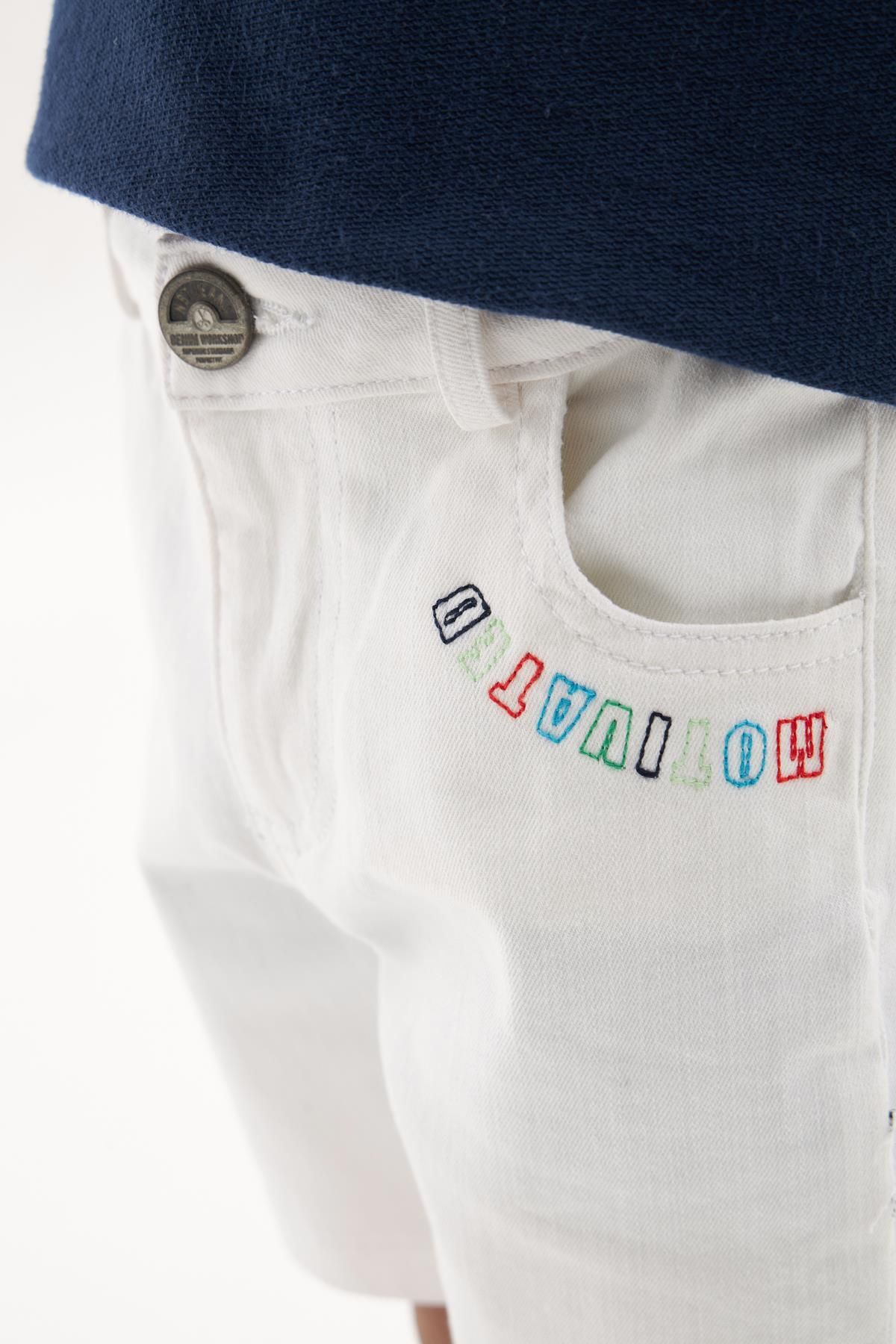 Nebbati-Bg Store Boy's White Shorts 23Ss1Nb3156 3