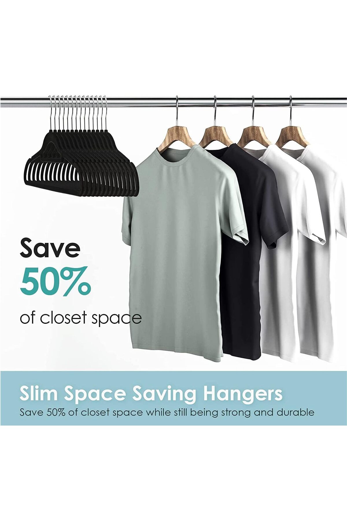 COOYA-Non-Slip Velvet Hangers 30 Pack, Durable, Ultra Thin Space Saving 360 Degree Swivel Hook 4