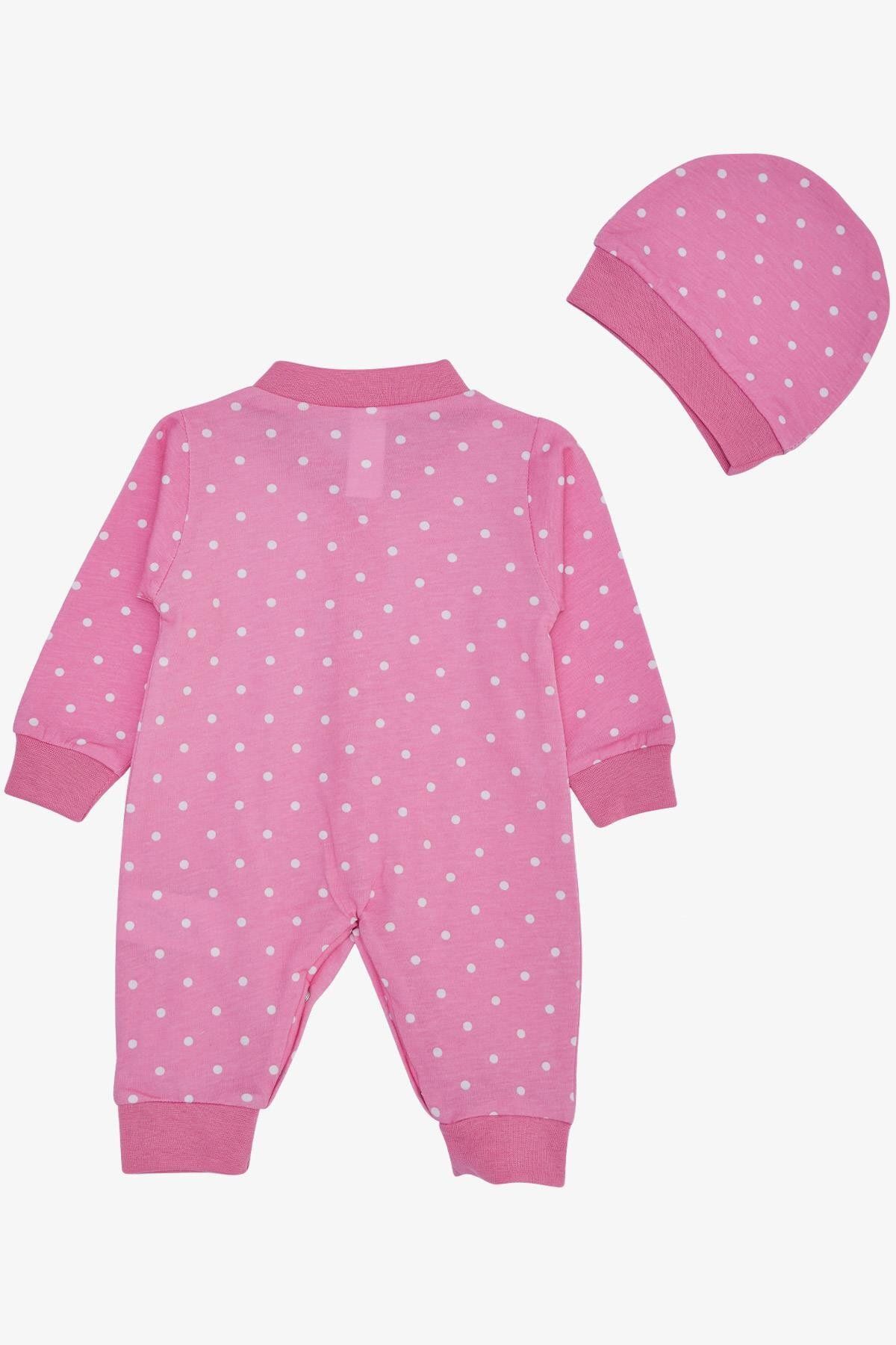 Breeze-Girl Baby Romper Polka Dot Patterned 0-6 Months, Pink 2