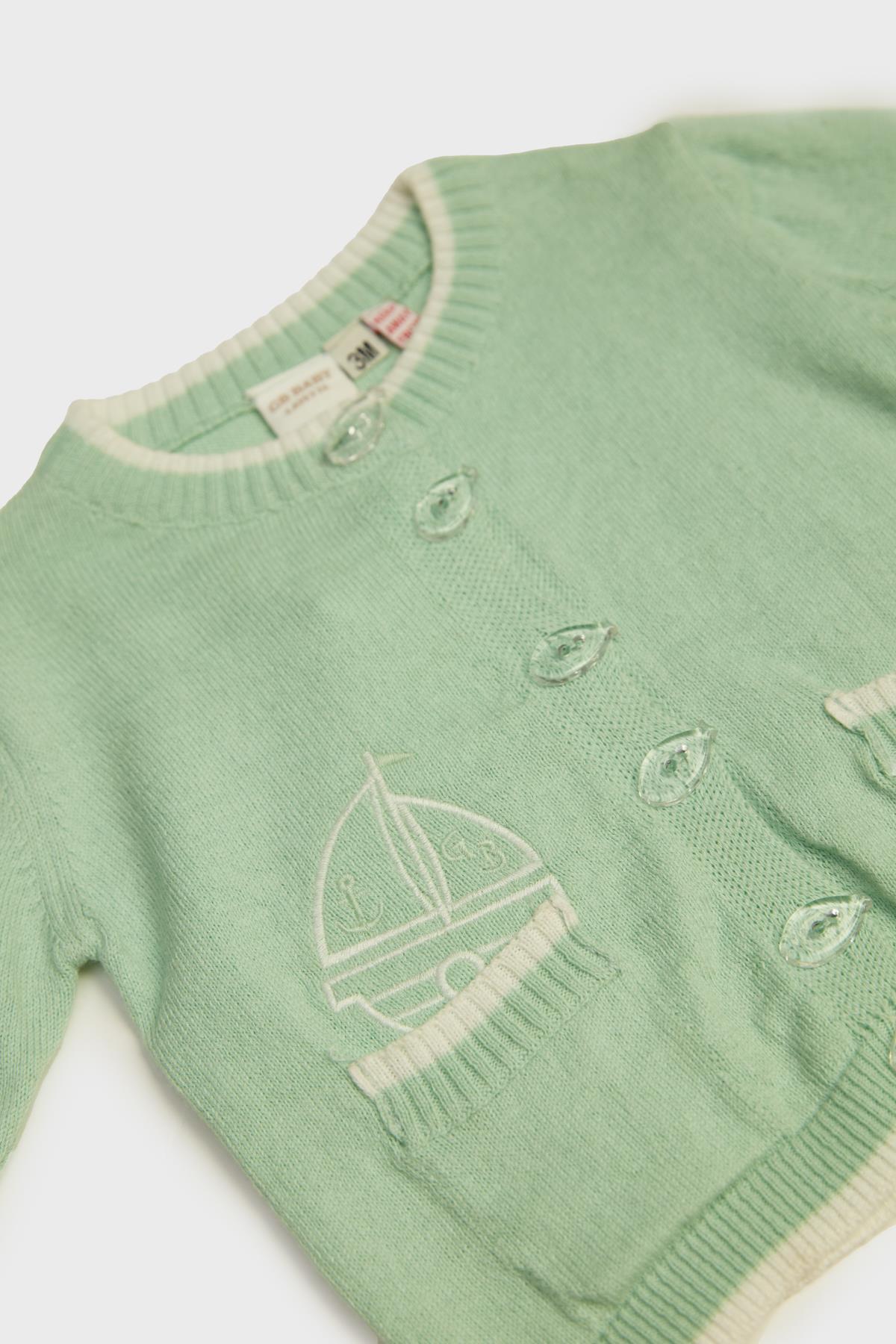 Layette BG Store Erkek Bebek Yeşil Hırka fotoğrafı 3 (önizleme)