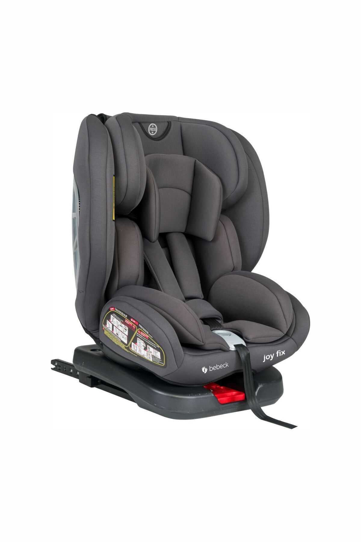 Bebeck Joy Fix 0-36 Kg 360° Dönebilen Isofix'li Oto Koltuğu Gri fotoğrafı 5 (önizleme)