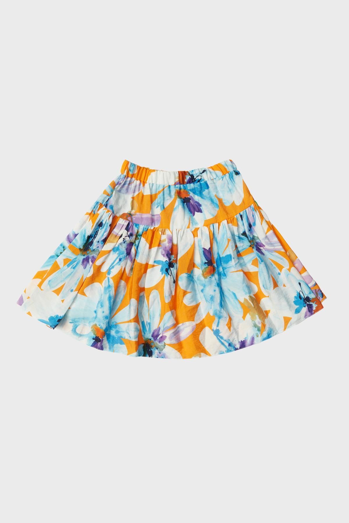 Lia Lea-Bg Store Girls' Blue - Orange Skirt 3