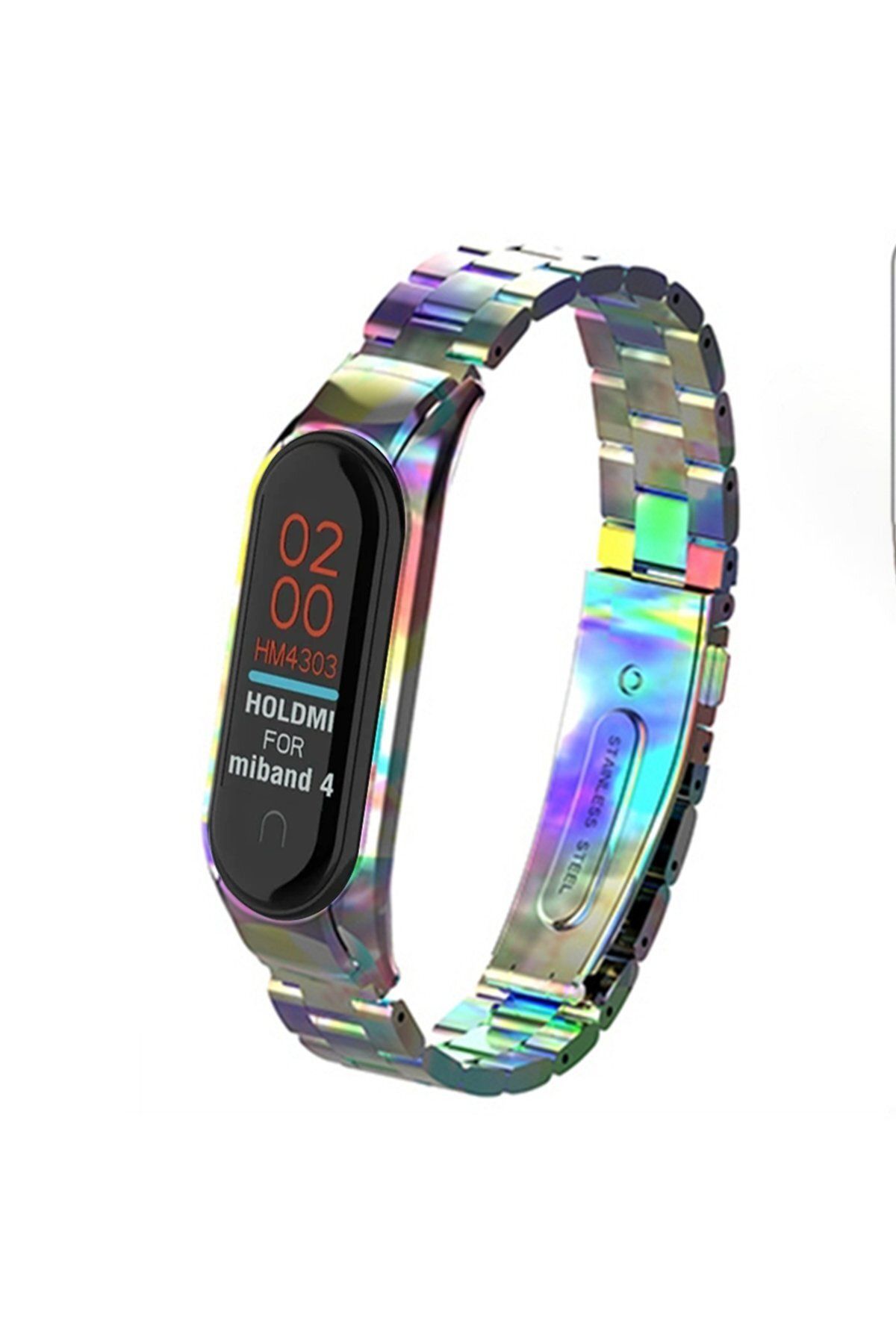 NewFace Xiaomi Mi Band 3 Metal Baklalı Kordon - Rainbow MRAYD