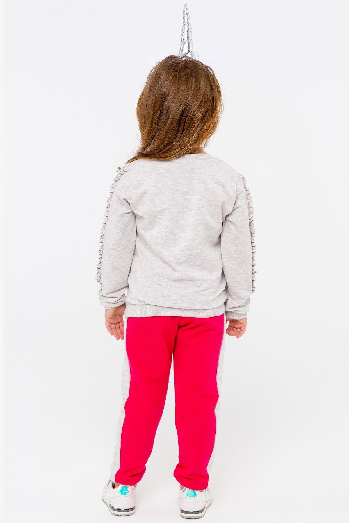 Breeze Kız Çocuk Eşofman Takımı Unicorn 1.5-5 Yaş, Bej Melanj fotoğrafı 3 (önizleme)