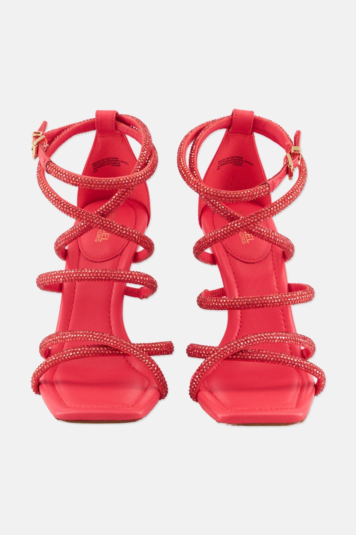 Michael Kors-Women Medium Embellished Strappy Sandals, Red 4