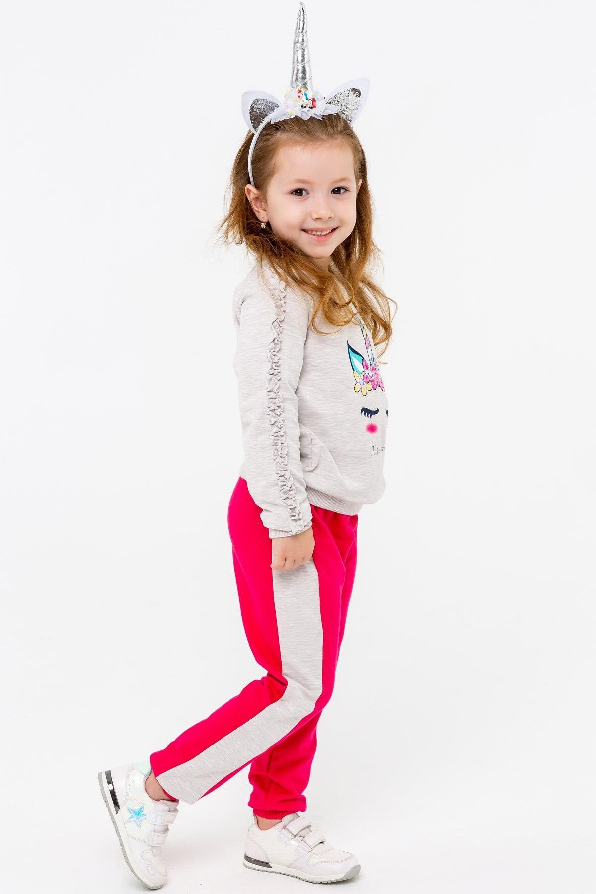 Breeze Kız Çocuk Eşofman Takımı Unicorn 1.5-5 Yaş, Bej Melanj fotoğrafı 2 (önizleme)