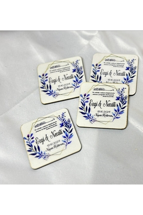 ELF LAZER Nikah Şekeri Magnet Hediyelik Düğün Nişan Söz Kına 50 Adet