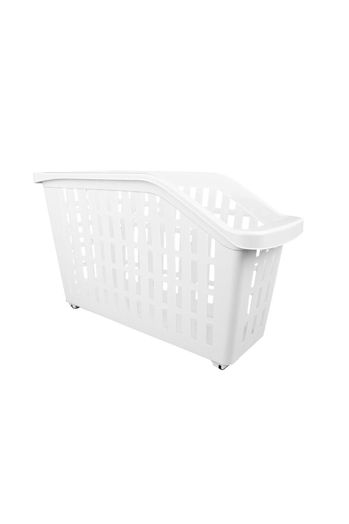 Dükkanönü-2 Pieces Transparent Wheeled Organizer Basket In-Cabinet Organizer Wheeled Organizer Basket 8