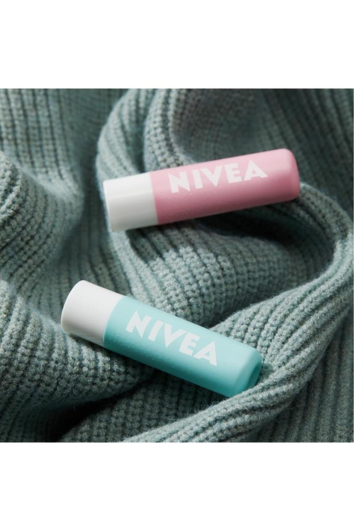 NIVEA-4.8gr Rosehip Lip Care Cream and Peeling Oil - Moisturizing and Make-up Base 6