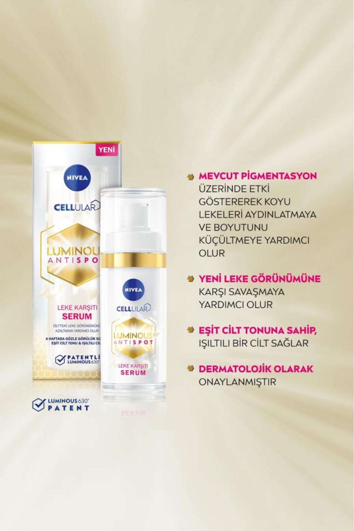 NIVEA Luminous630 Leke Karşıtı Serum 30ml Ve Luminous630 Koyu Halka Karşıtı Göz Kremi 15ml, Eşit Cilt Tonu-3