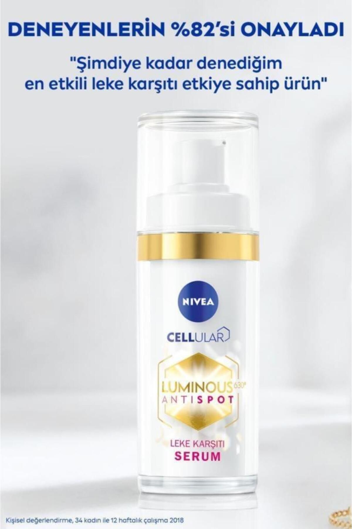 NIVEA Luminous630 Leke Karşıtı Serum 30ml Ve Luminous630 Leke Karşıtı Gece Yüz Kremi 50ml, Hyaluronik Asit-6