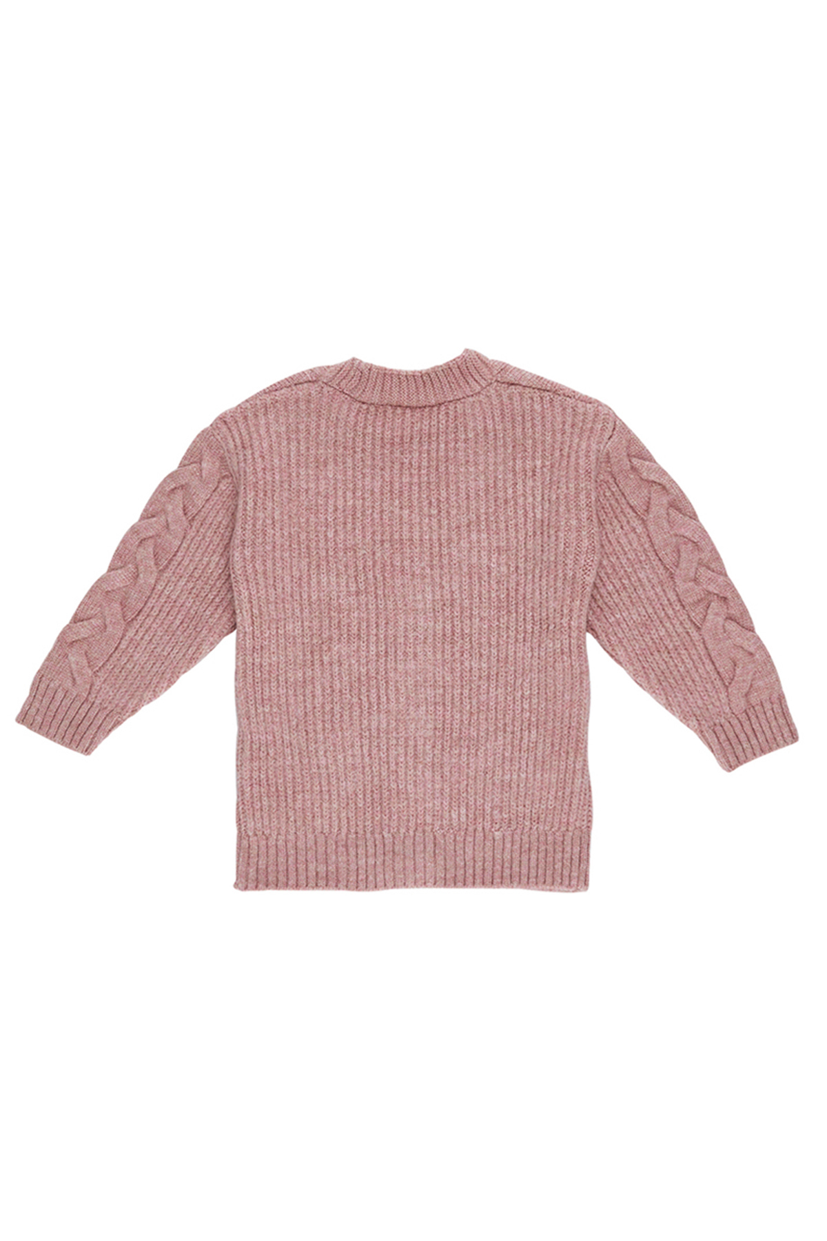 Panço Kız Bebek Düğmeli Triko Pudra Hırka fotoğrafı 2 (önizleme)