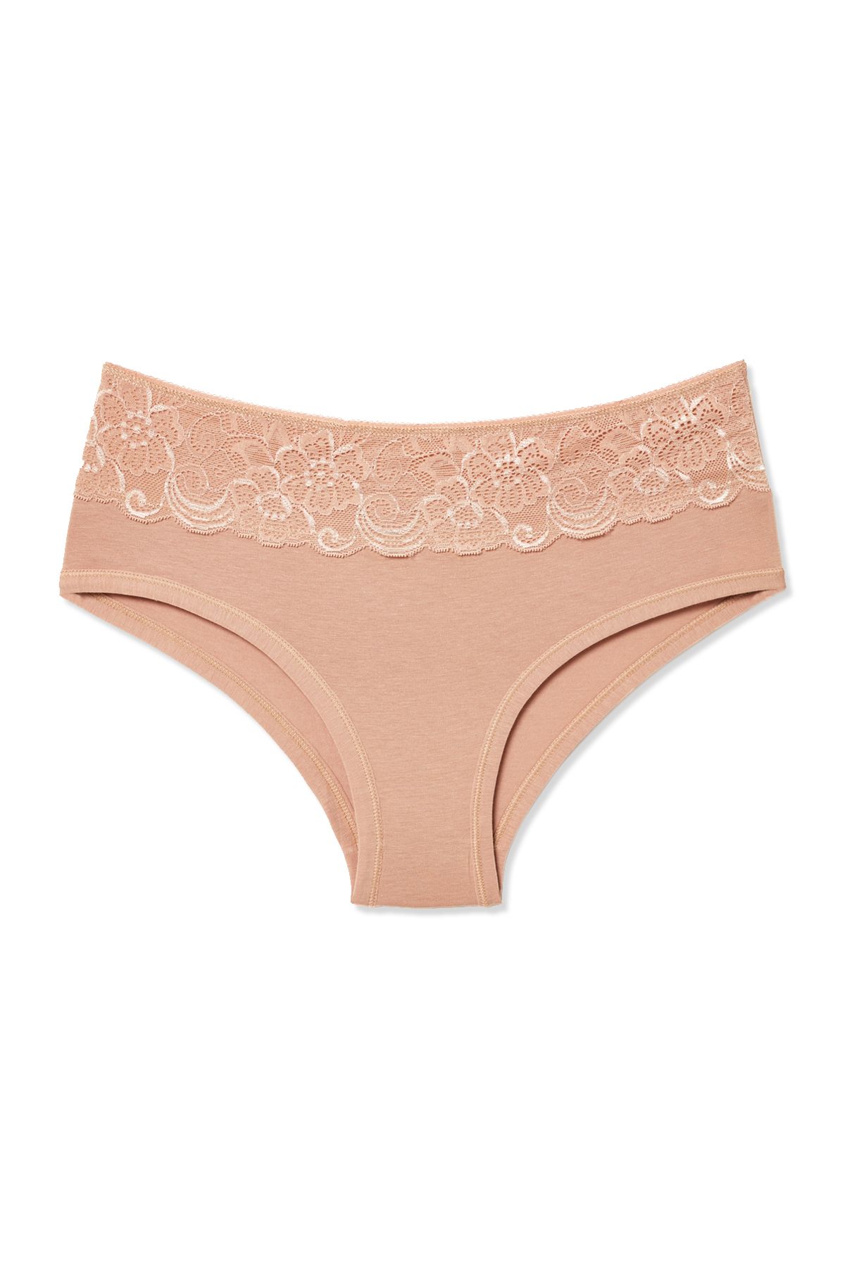 HNX-5-Piece Cotton Front Waist Lace Detailed High Waist Women's Panties 2